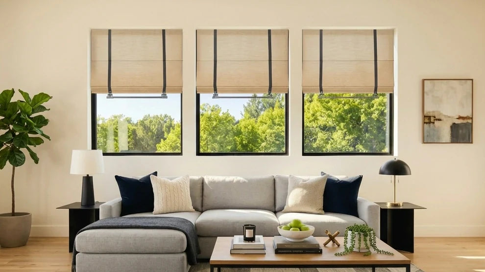 Beautifully styled living room with DWCN curtains elevating the home decor