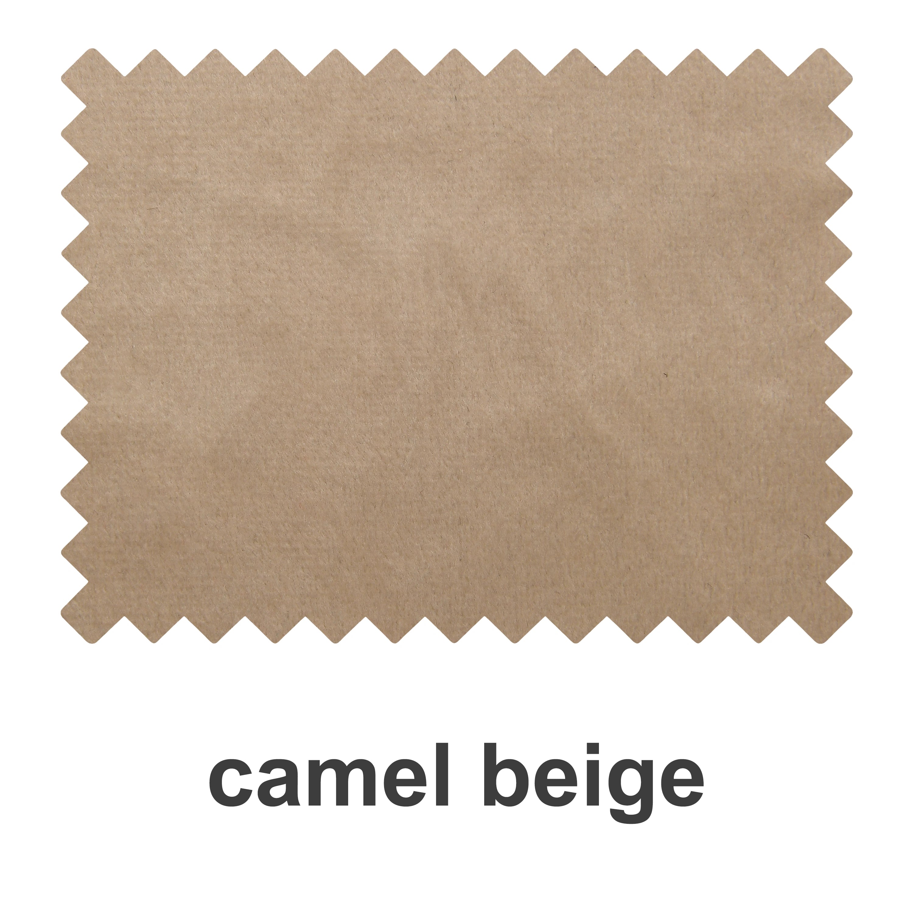 Swatch booklet featuring premium velvet blackout fabric in camel beige, showcasing soft texture and luxurious material from DWCN Official.