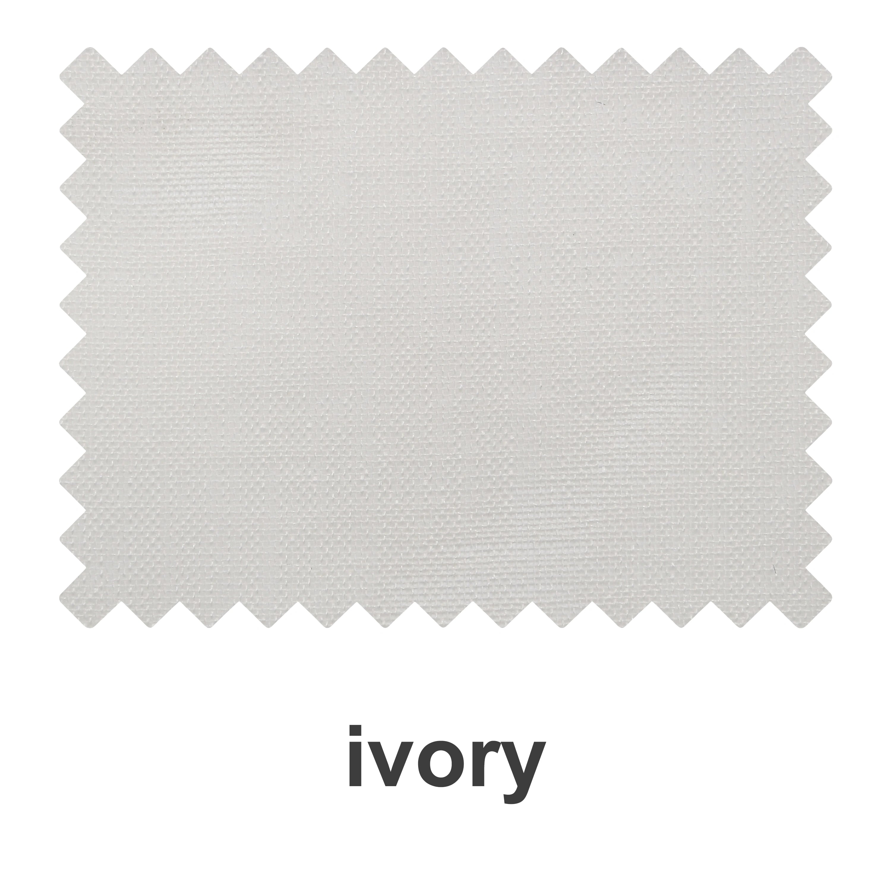 Ivory linen texture solid sheer fabric swatch booklet by DWCN Official showing sample fabric swatches for upholstery or curtains.