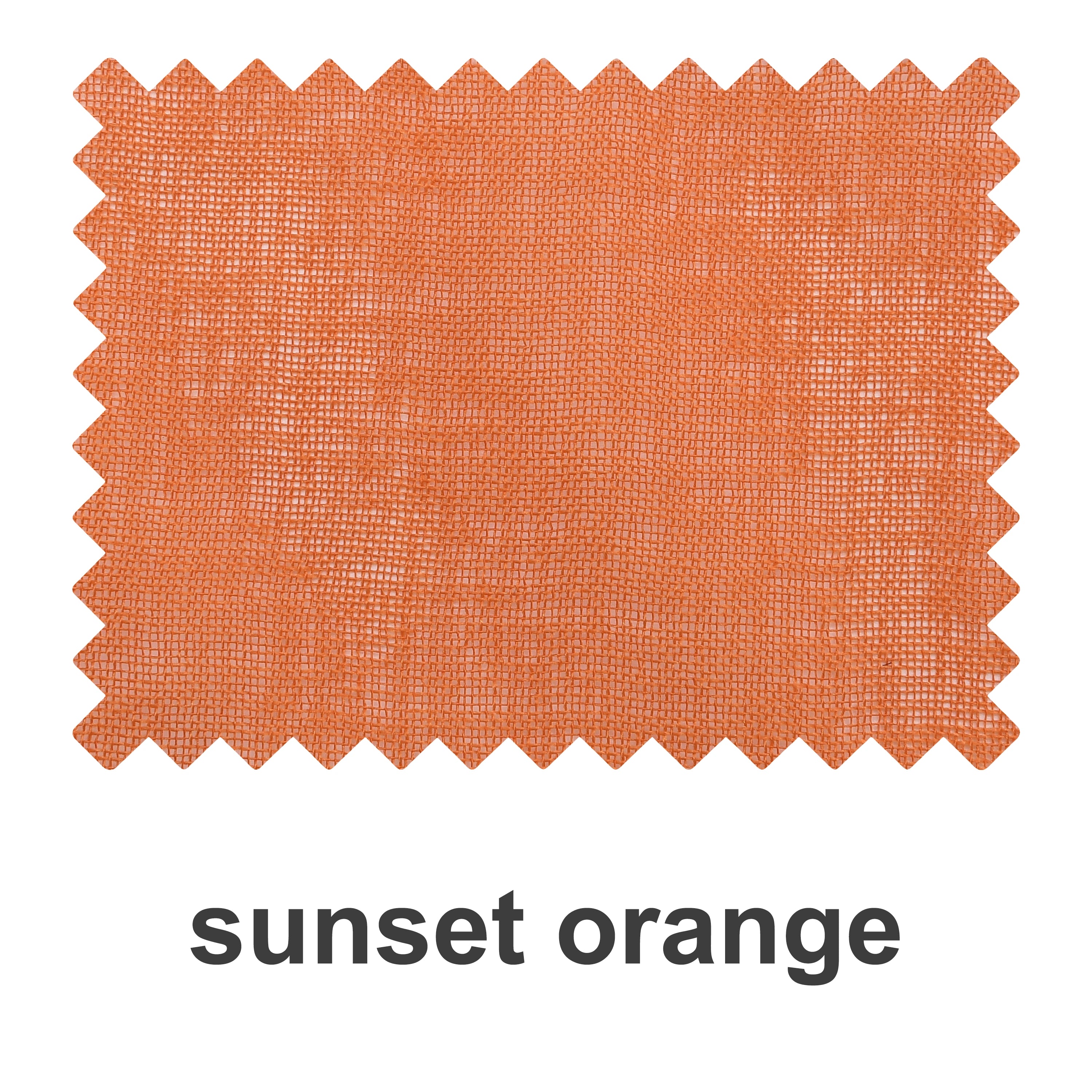 Sunset orange linen texture sheer fabric swatch booklet by DWCN Official showcasing fabric samples and textures.