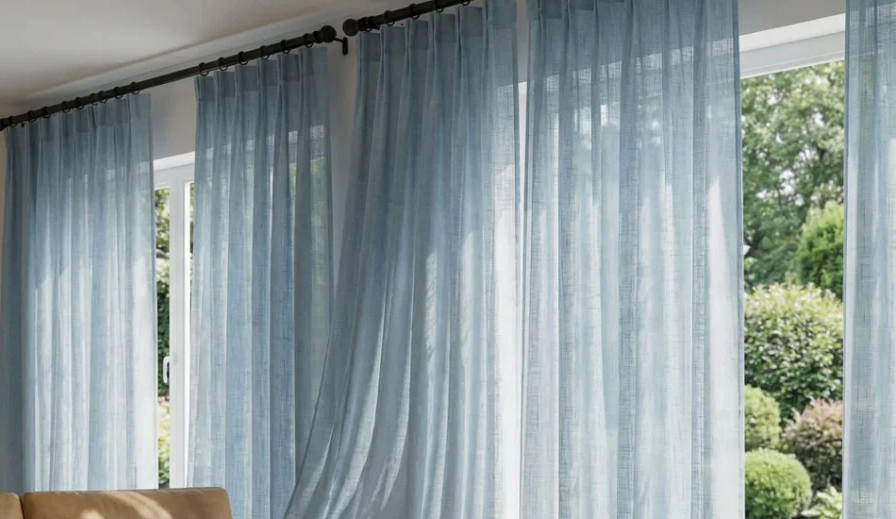 Blue Sheer Curtains for Your Living Room