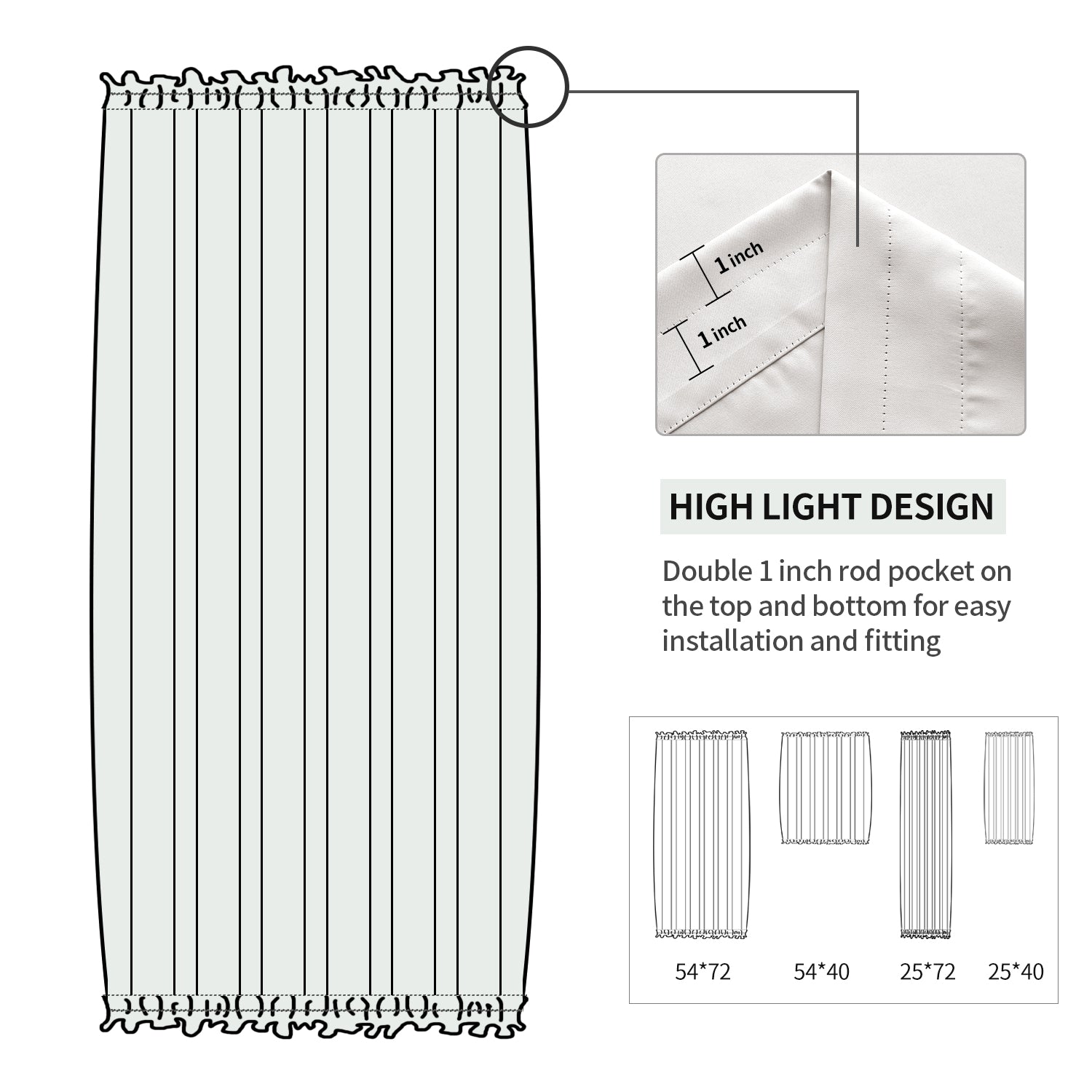 DWCN French blackout door curtain panel with tieback in black, features a smooth fabric and elegant design for light blocking.