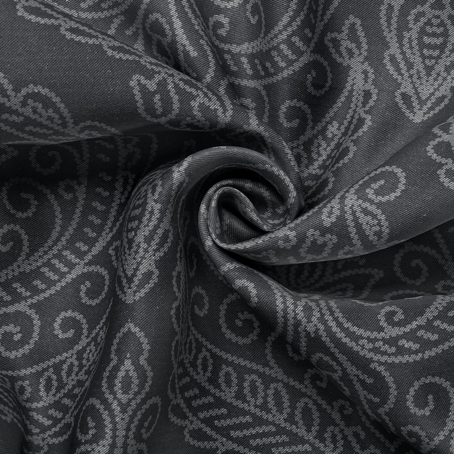 Set of four DWCN blackout and semi-sheer curtains with ombre design, featuring two blackout and two semi-sheer panels hanging in a living room.