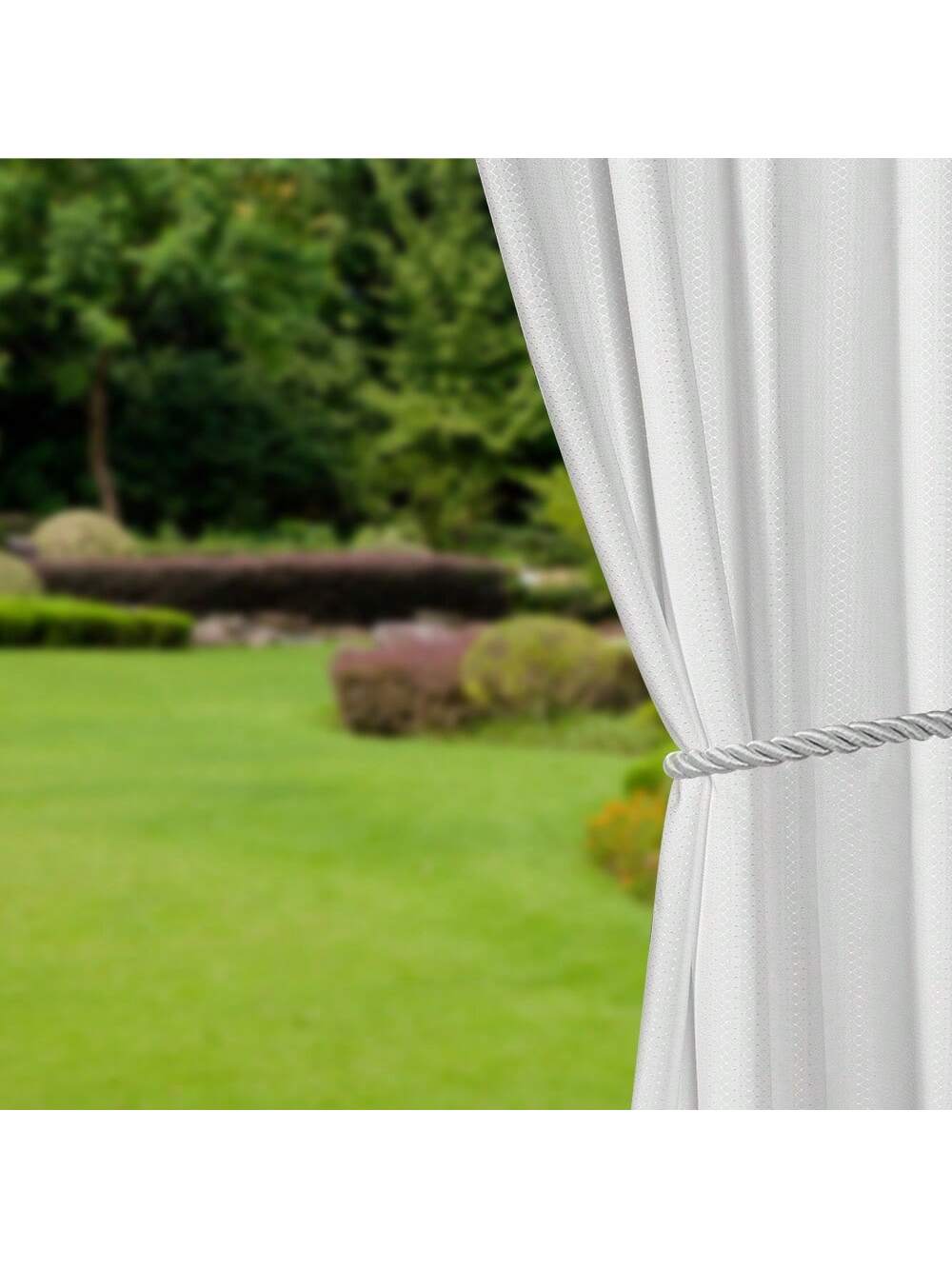 Outdoor curtains from DWCN Official with a lightweight fabric design, ideal for patio or outdoor space privacy.