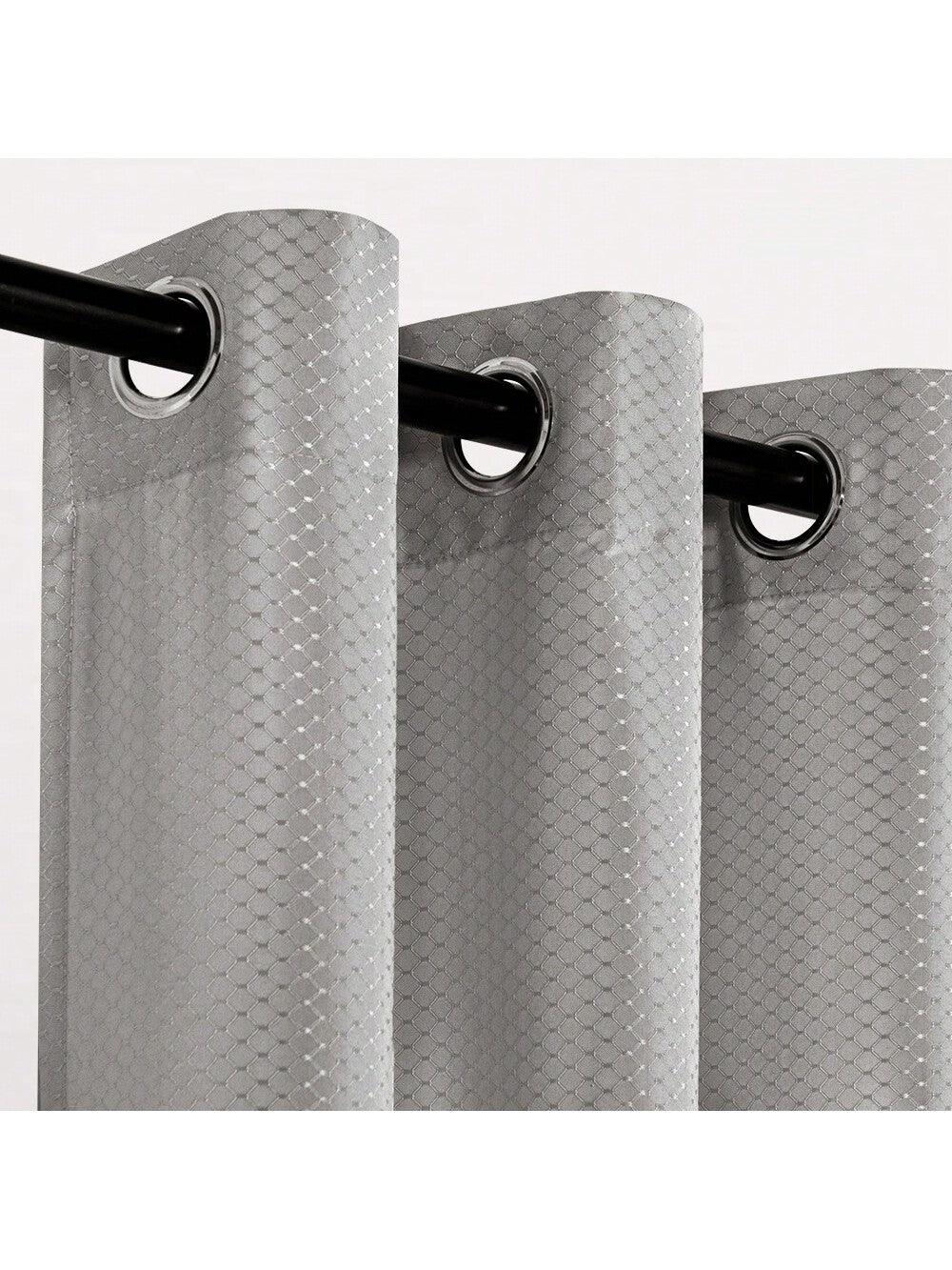 Outdoor curtains by DWCN Official hanging outdoors, made of lightweight fabric for patio or garden privacy and shade.