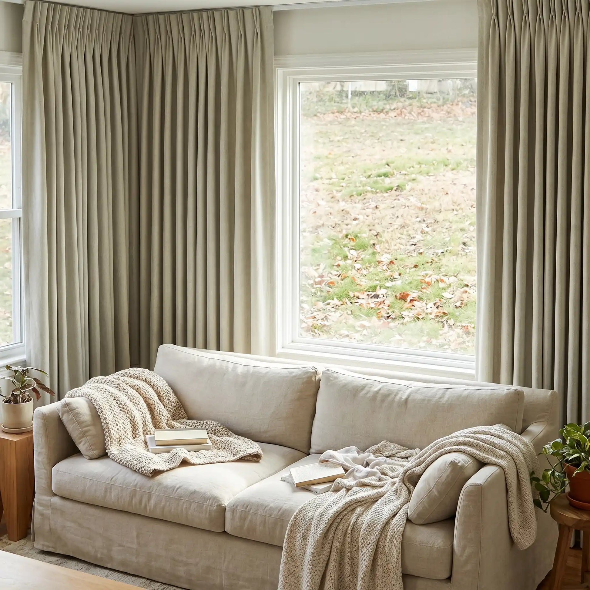 Natural linen blackout woven texture curtains by DWCN Official, showcasing black fabric with a textured, woven design for light blocking.