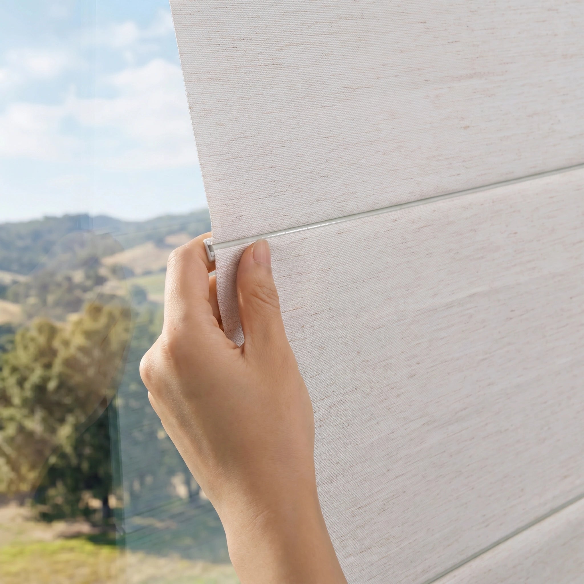 Hestia Custom Roman Shades Cordless