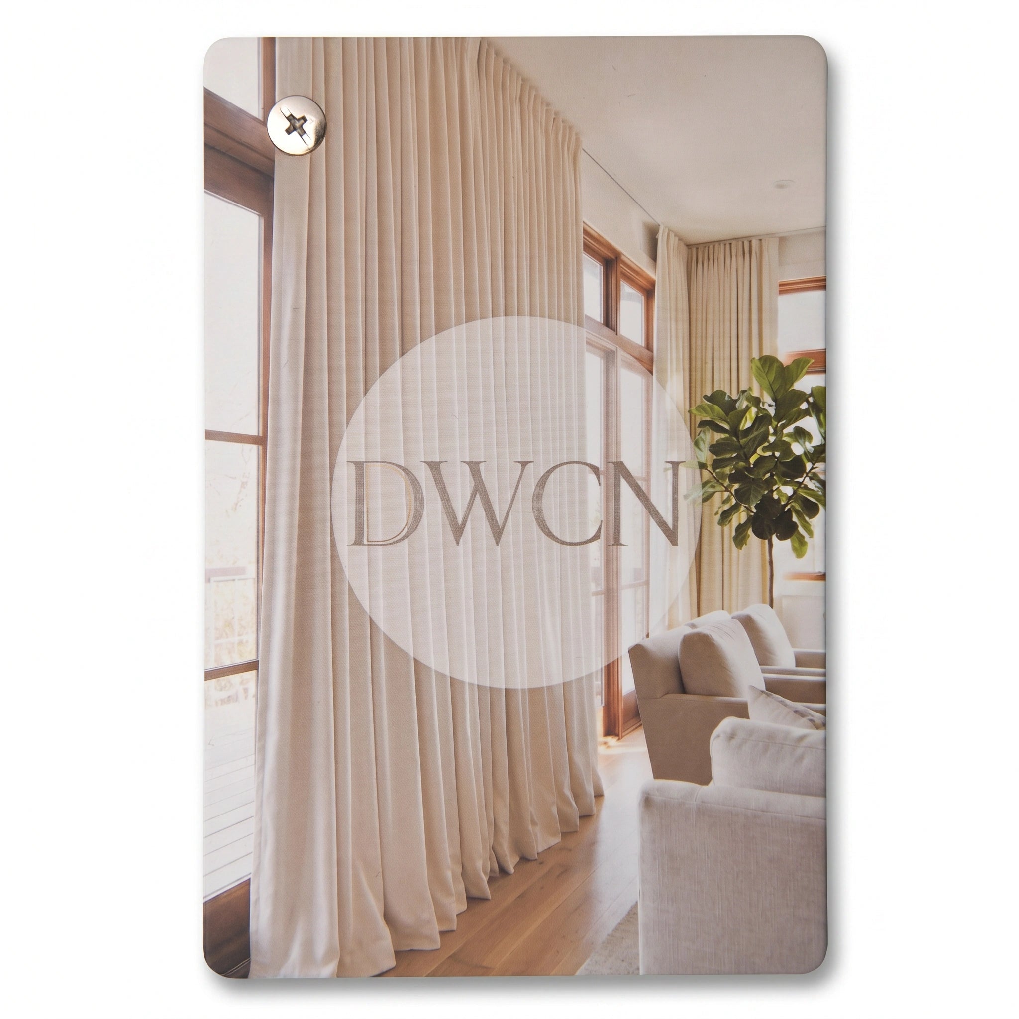 DWCN Official premium velvet blackout fabric swatch booklet showing black velvet fabric samples with soft texture and rich black color.