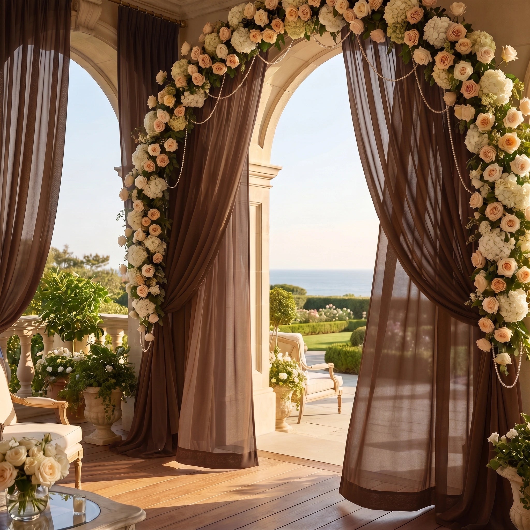 Wedding Premium Terylene Sheer Drapes