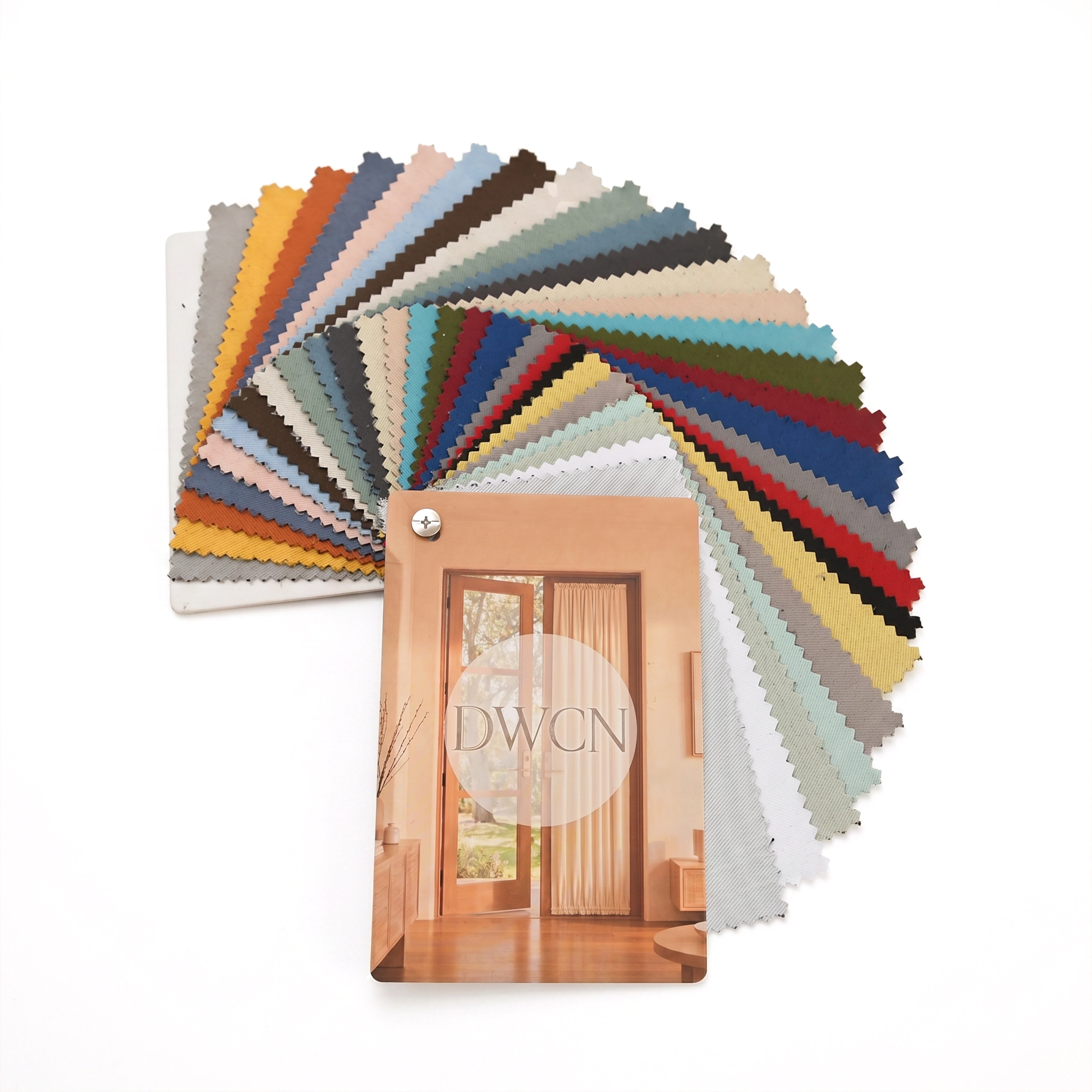 Luxury Silk-Fiber French Door Blackout Fabric Swatch Booklets