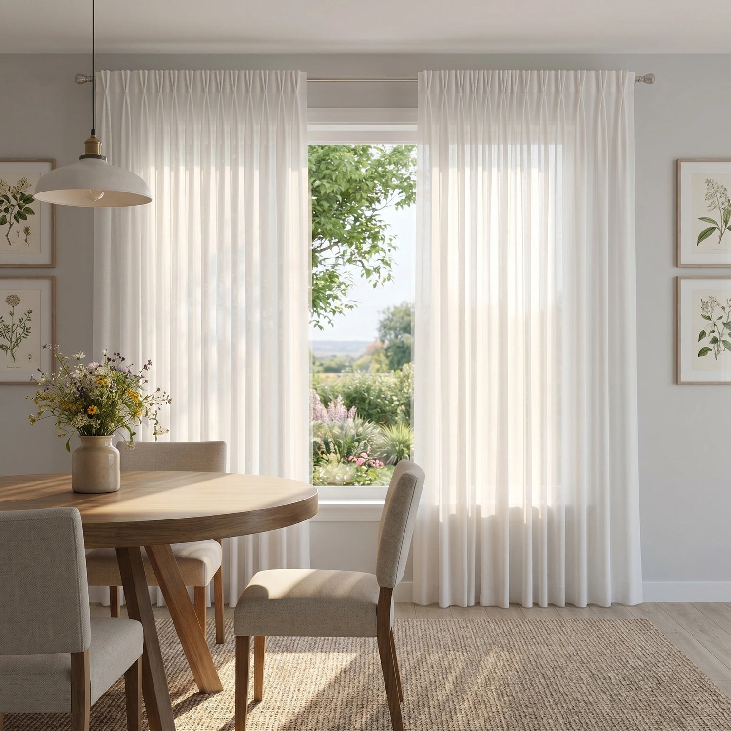 DWCN Official Selene Snow Mist linen sheer curtain featuring lightweight, airy fabric with a soft, frosty white finish for elegant window decor.
