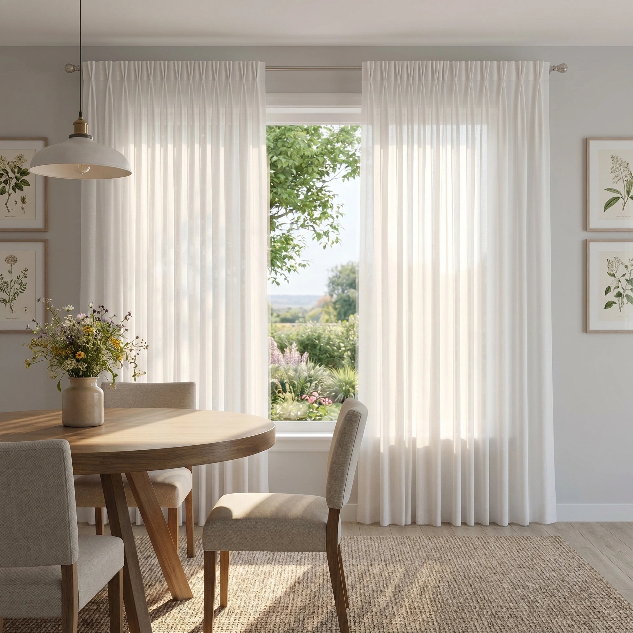 DWCN Official Selene Snow Mist linen sheer curtain featuring lightweight, airy fabric with a soft, frosty white finish for elegant window decor.