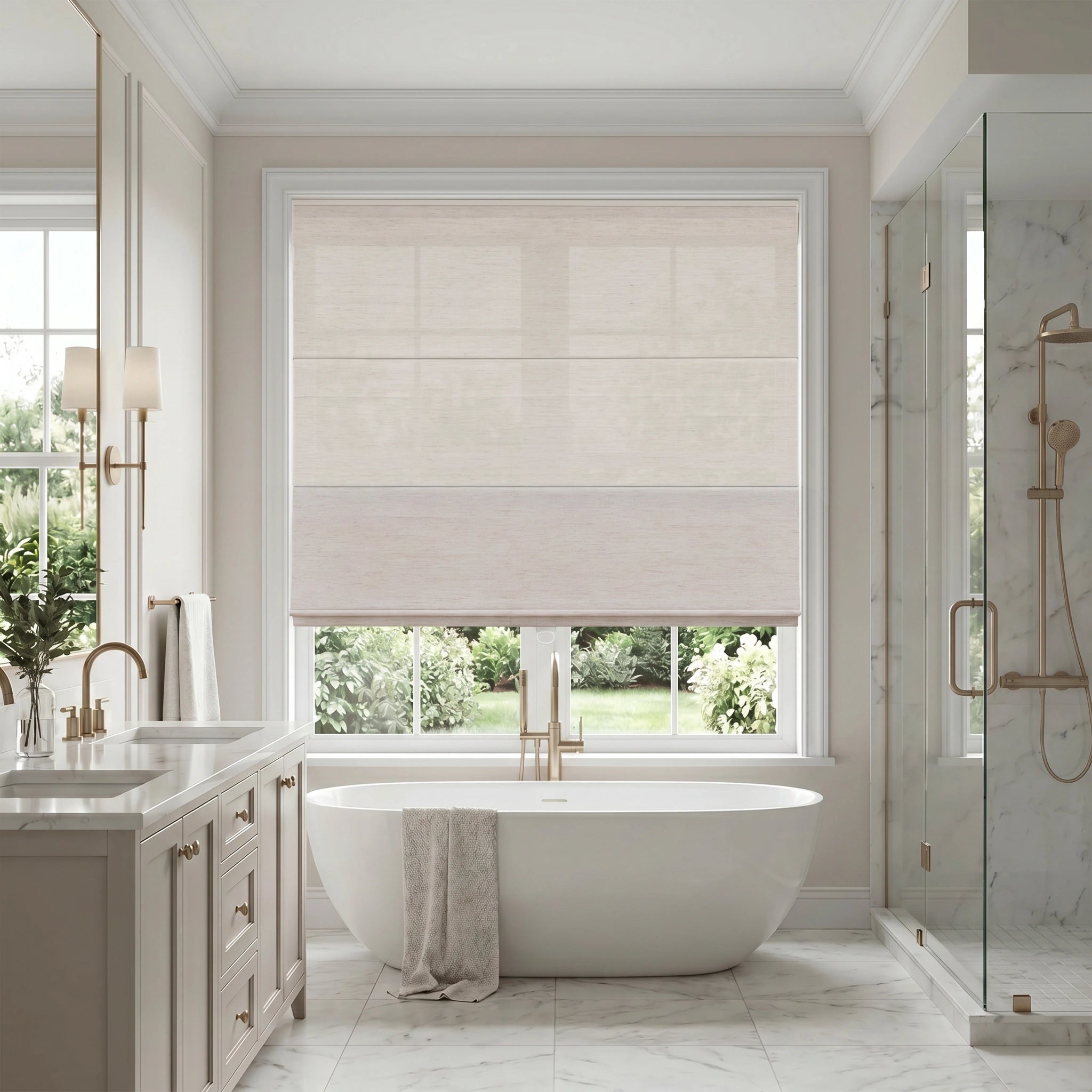 Hestia Custom Roman Shades Cordless