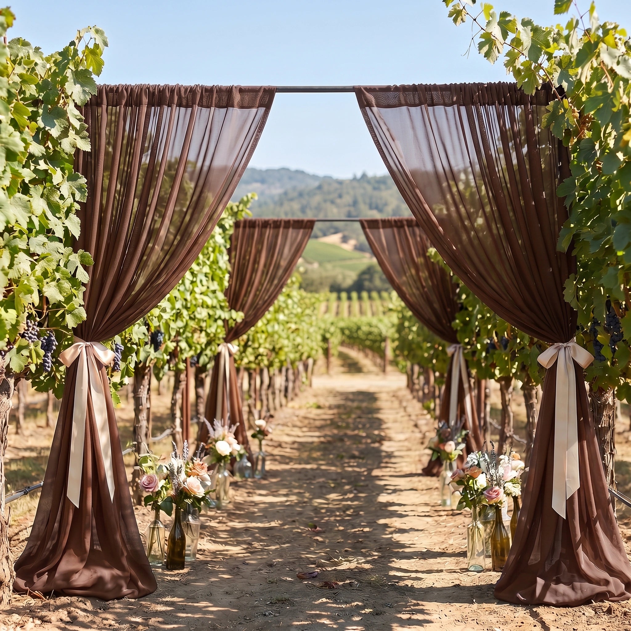 Wedding Premium Terylene Sheer Drapes