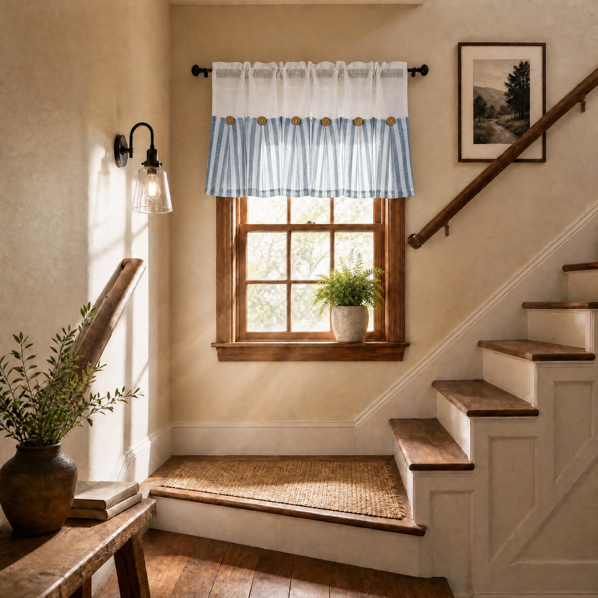DWCN Gaia Linen Window Valance Curtain