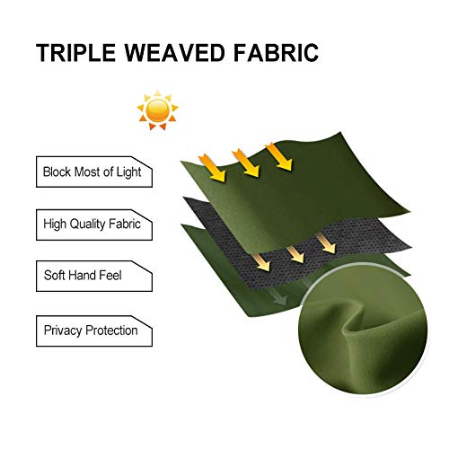 DWCN Official black blackout curtain panel, wide width room divider curtain in black fabric hanging straight on a rod.