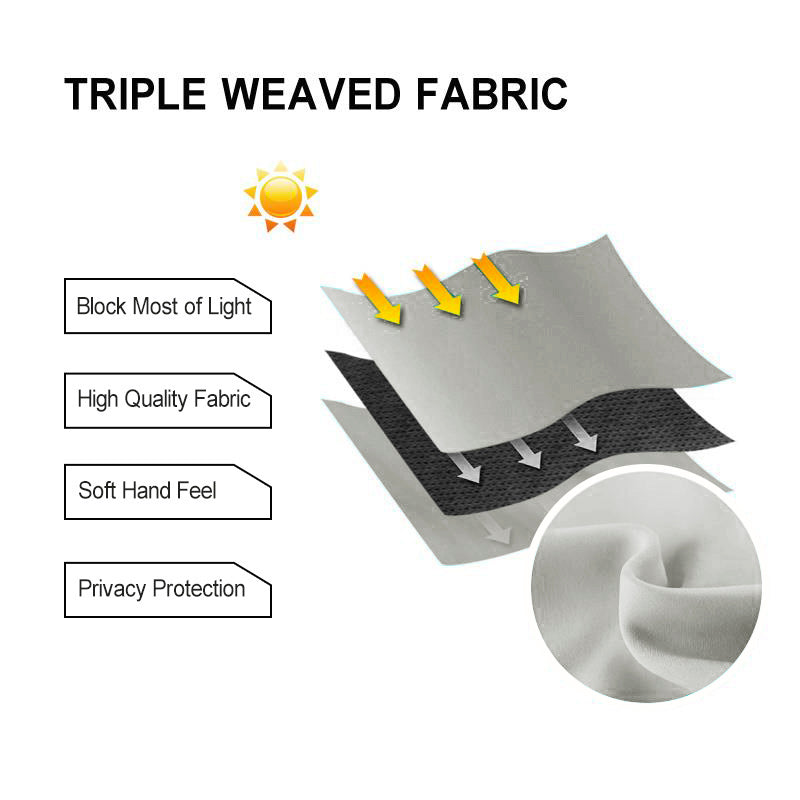 DWCN Official black 1-panel wide width blackout curtain used as room divider, with smooth fabric and black color.