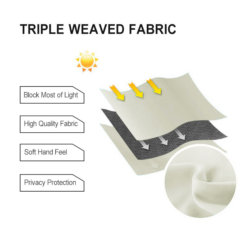 Black DWCN Official 1-panel wide width blackout curtain hanging as a room divider, dark fabric blocks light and provides privacy.