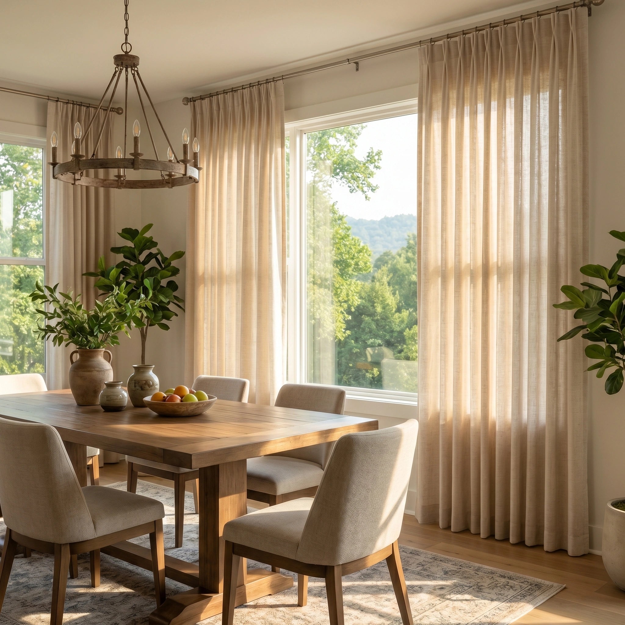 Leto sandstone slub linen sheer curtain by DWCN Official, lightweight and textured fabric for elegant window coverage.