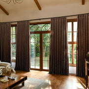 Custom ombre blackout curtains made with silk fiber fabric