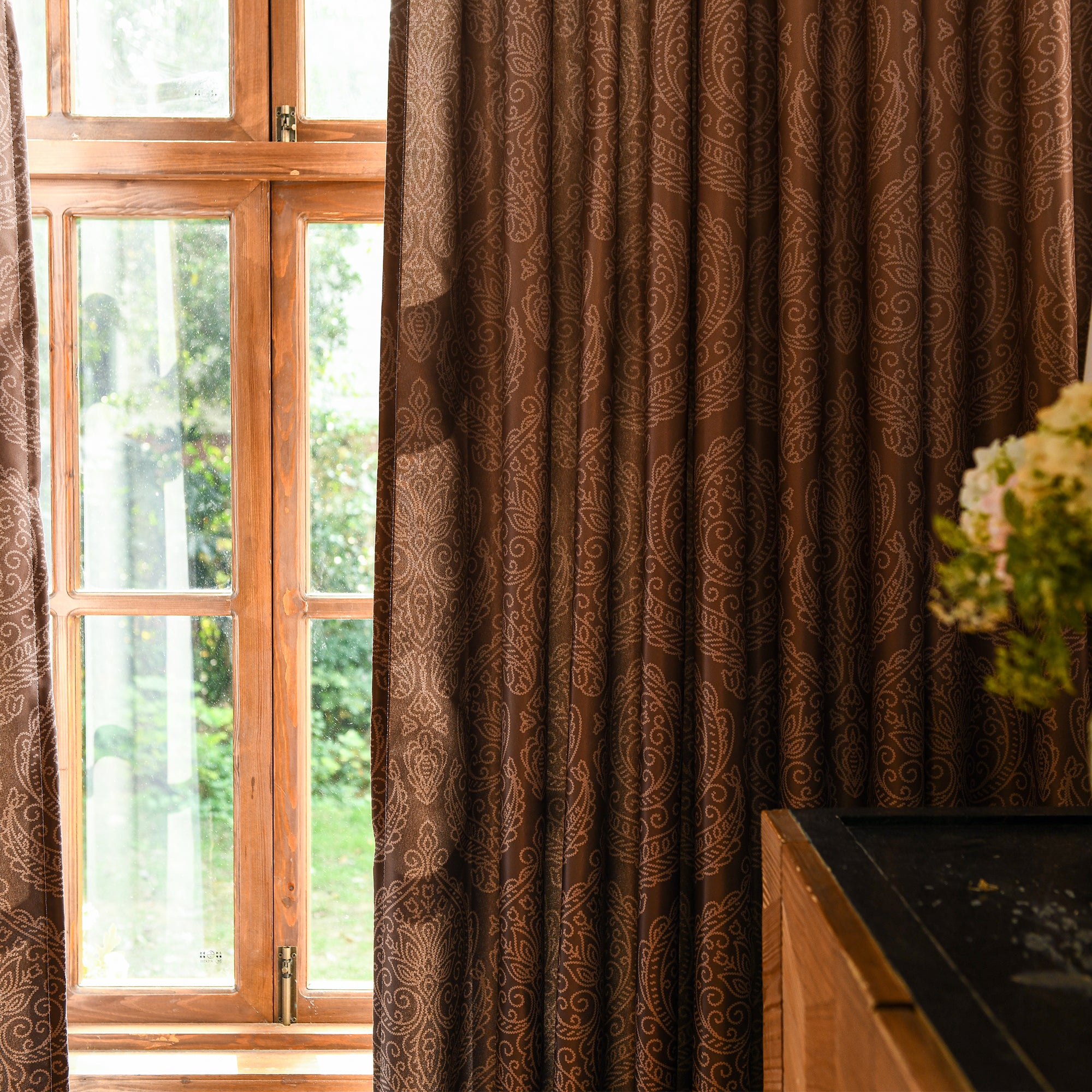 Ombre blackout curtains enhancing modern bedroom interior