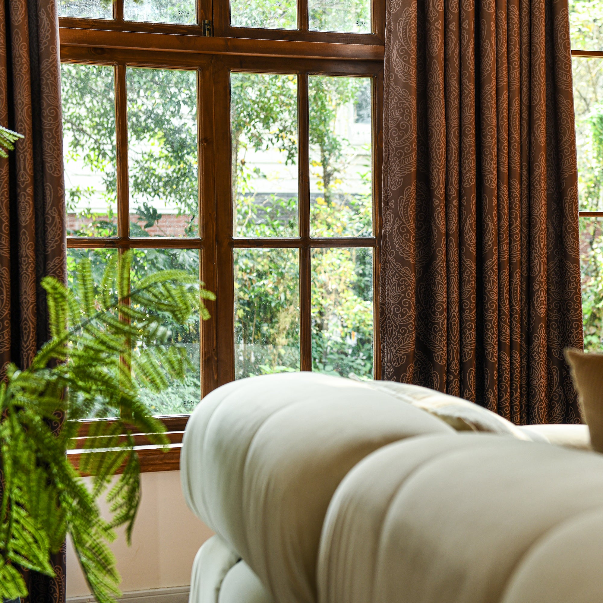 Custom ombre blackout curtains made with silk fiber fabric