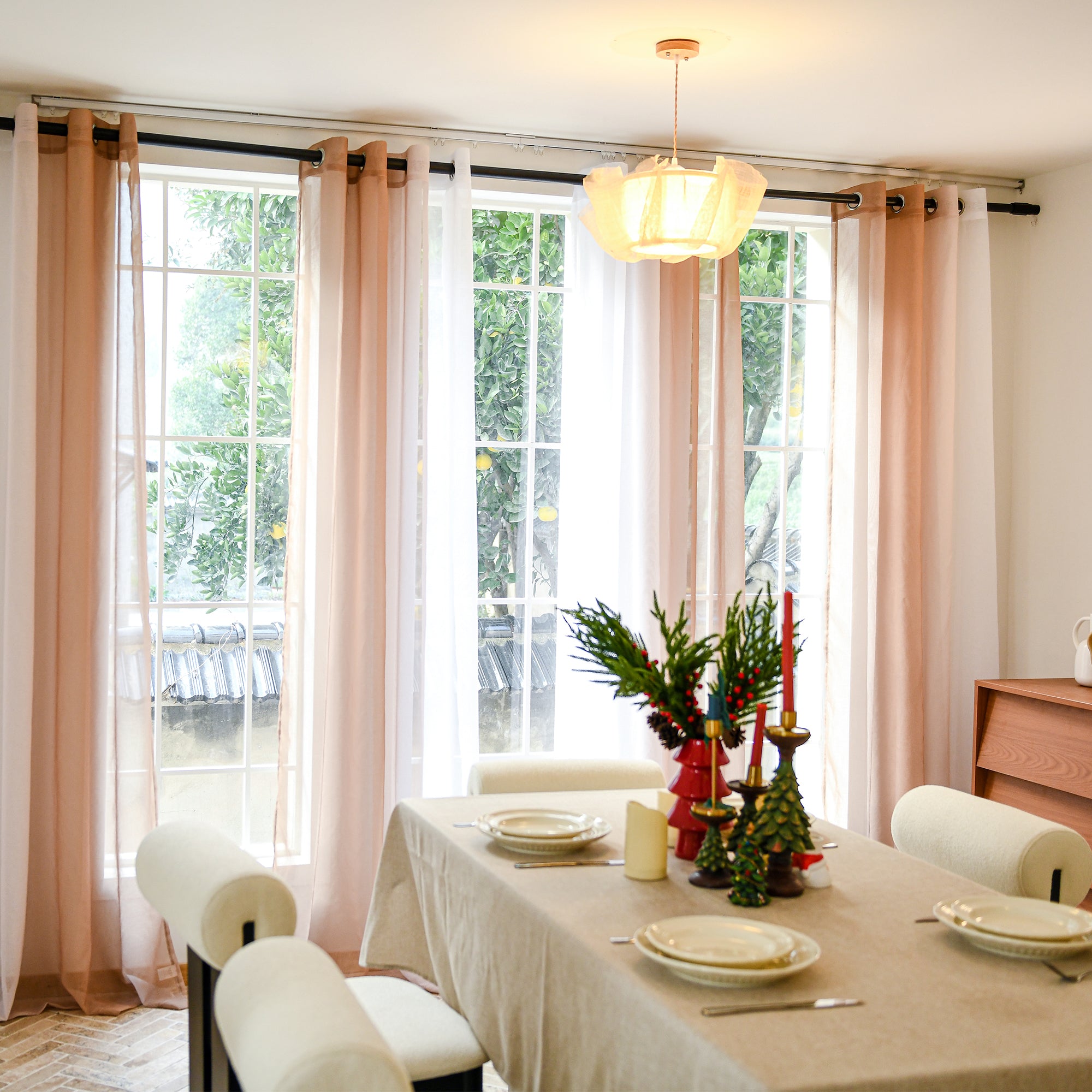 custom linen texture ombre sheer curtains made to measure