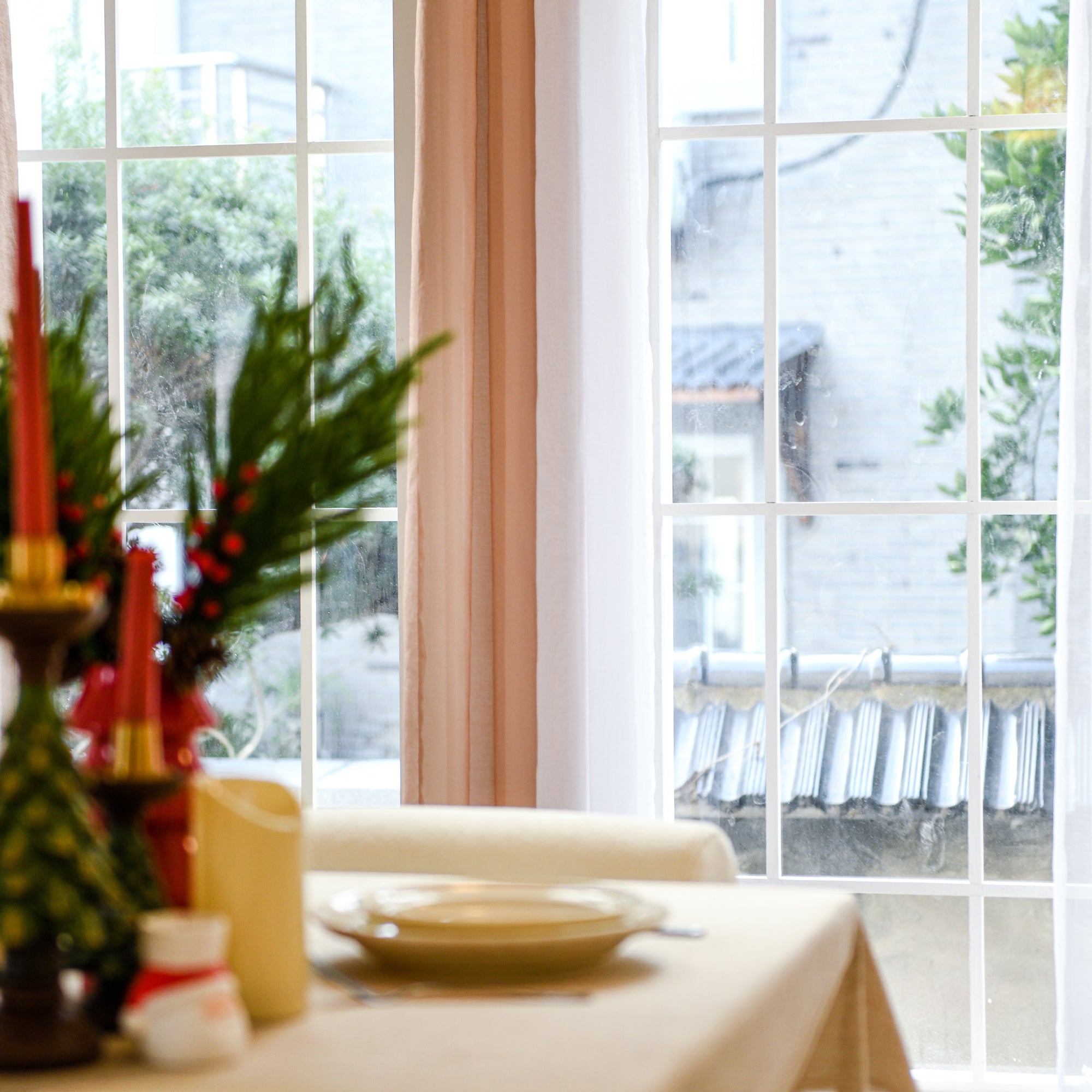 made to measure ombre sheer curtains with linen texture