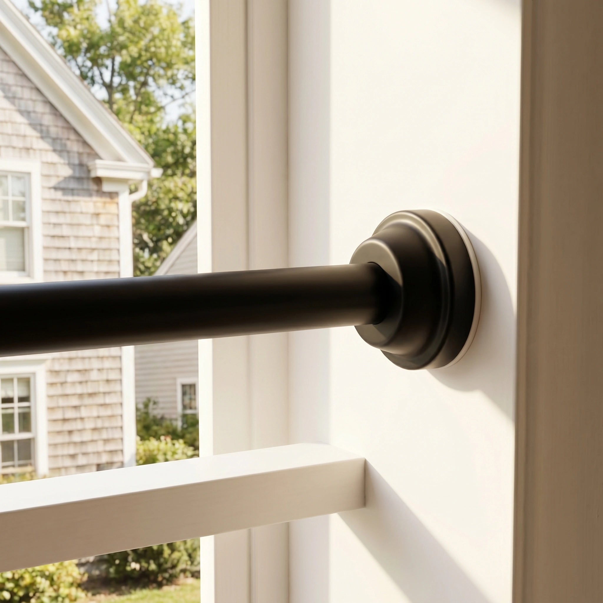 No-Drill Flexible Telescopic Curtain Rod