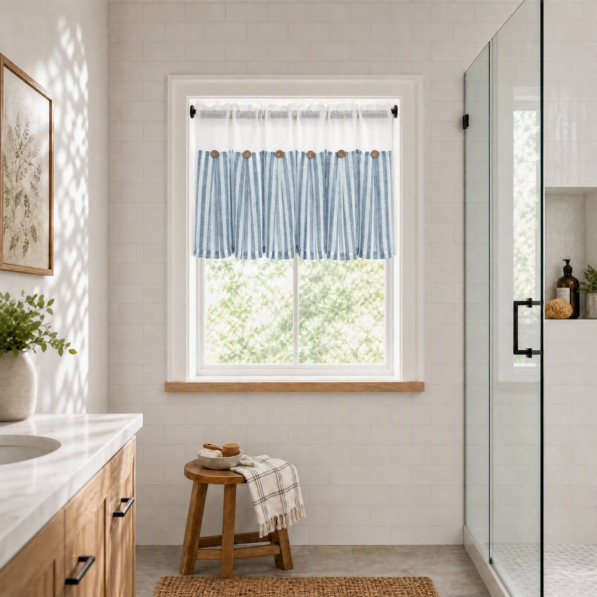 DWCN Gaia Linen Window Valance Curtain