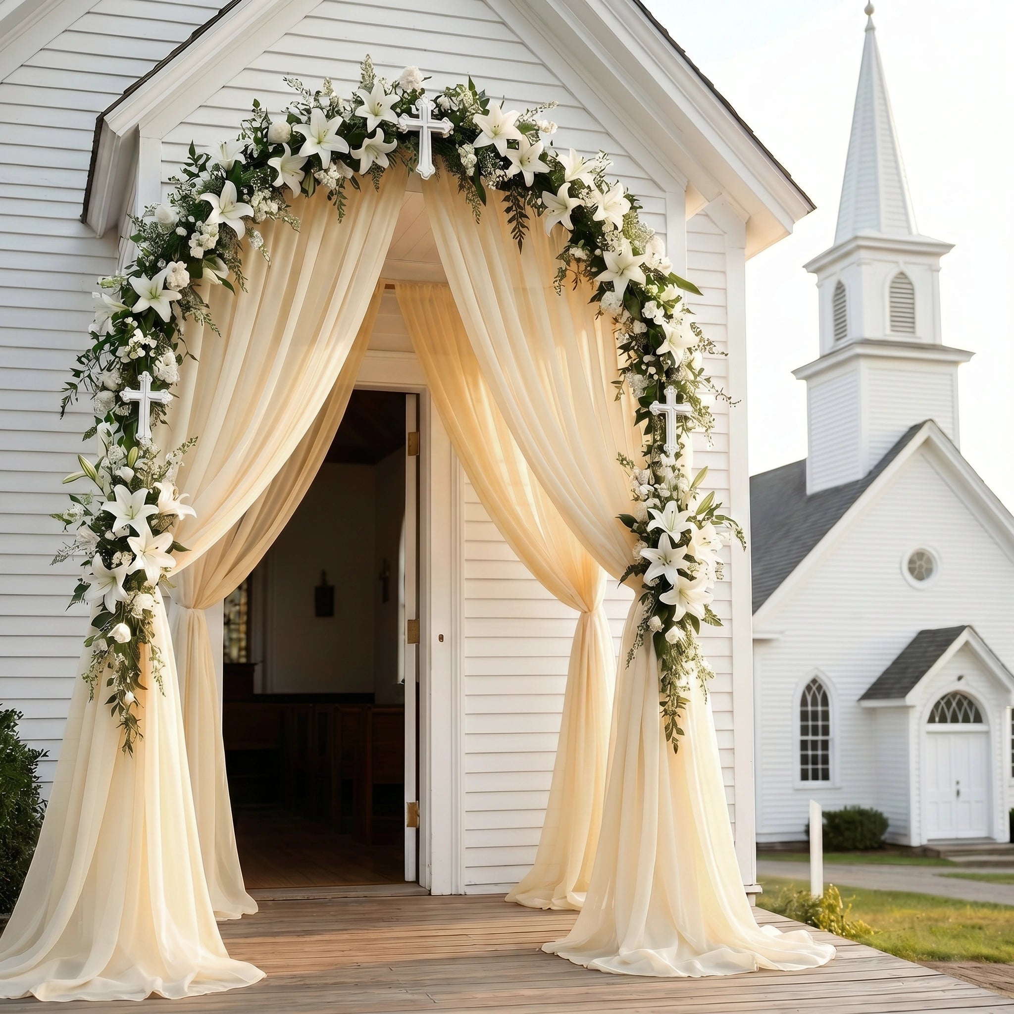 Wedding Premium Terylene Sheer Drapes