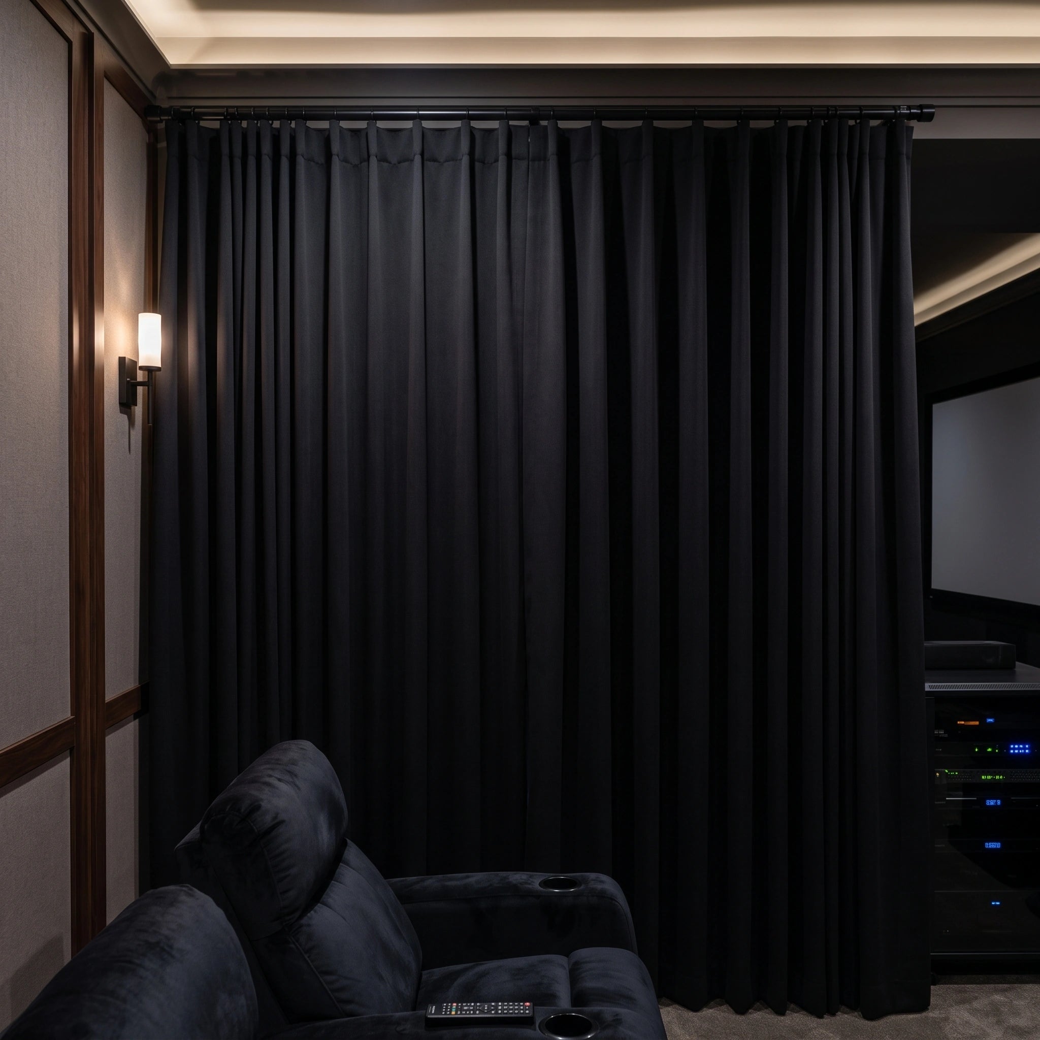 Custom Total Blackout Silk-Fiber Curtains
