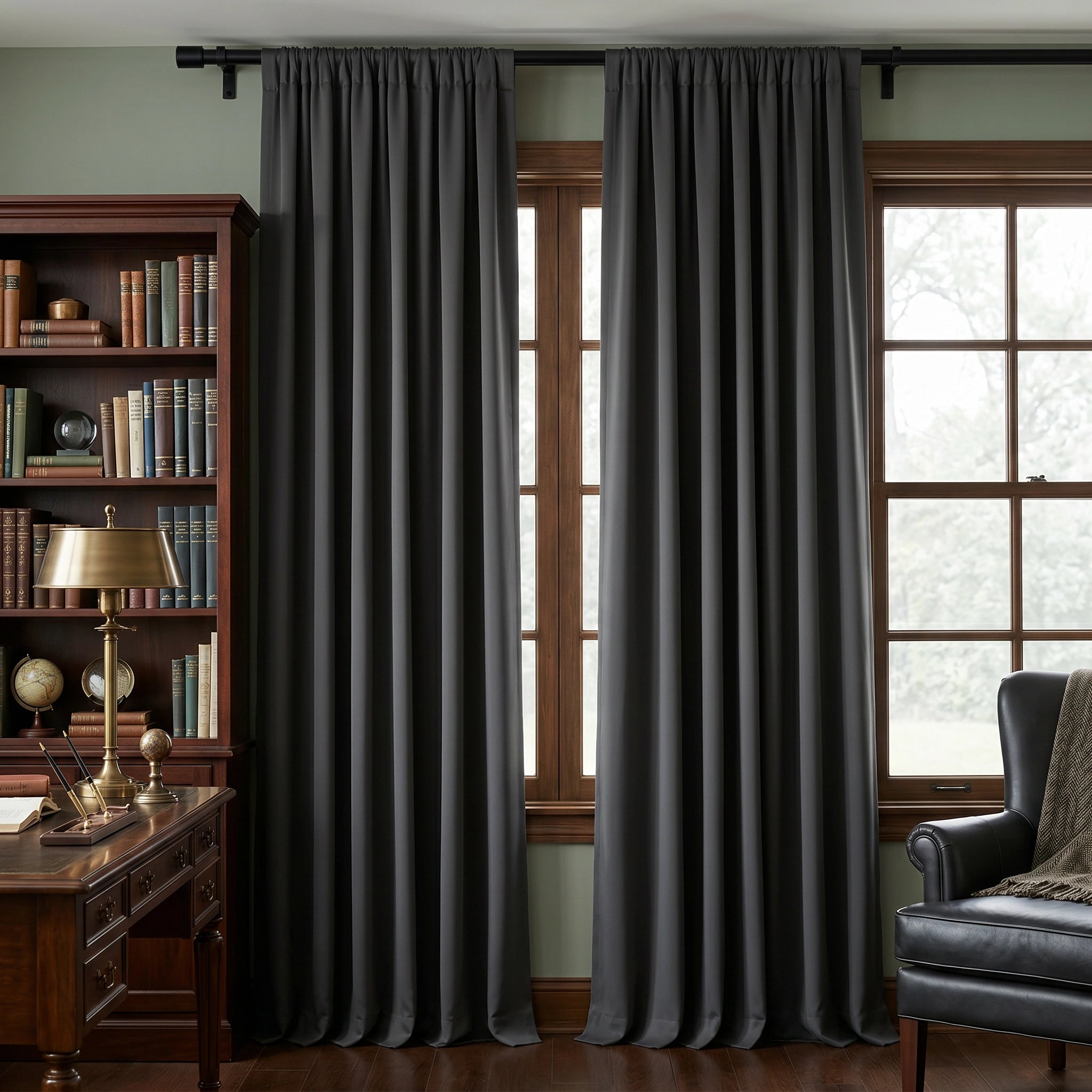 Custom Total Blackout Silk-Fiber Curtains