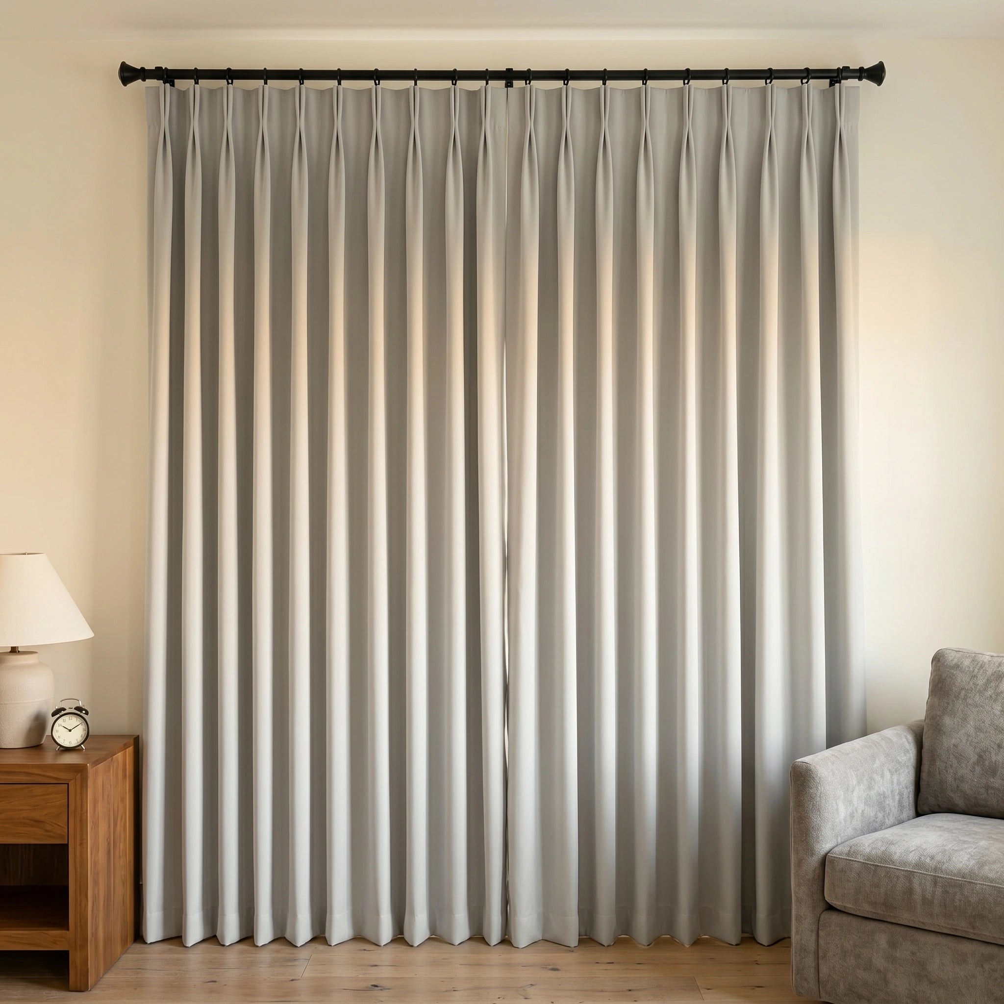 Custom Total Blackout Silk-Fiber Curtains