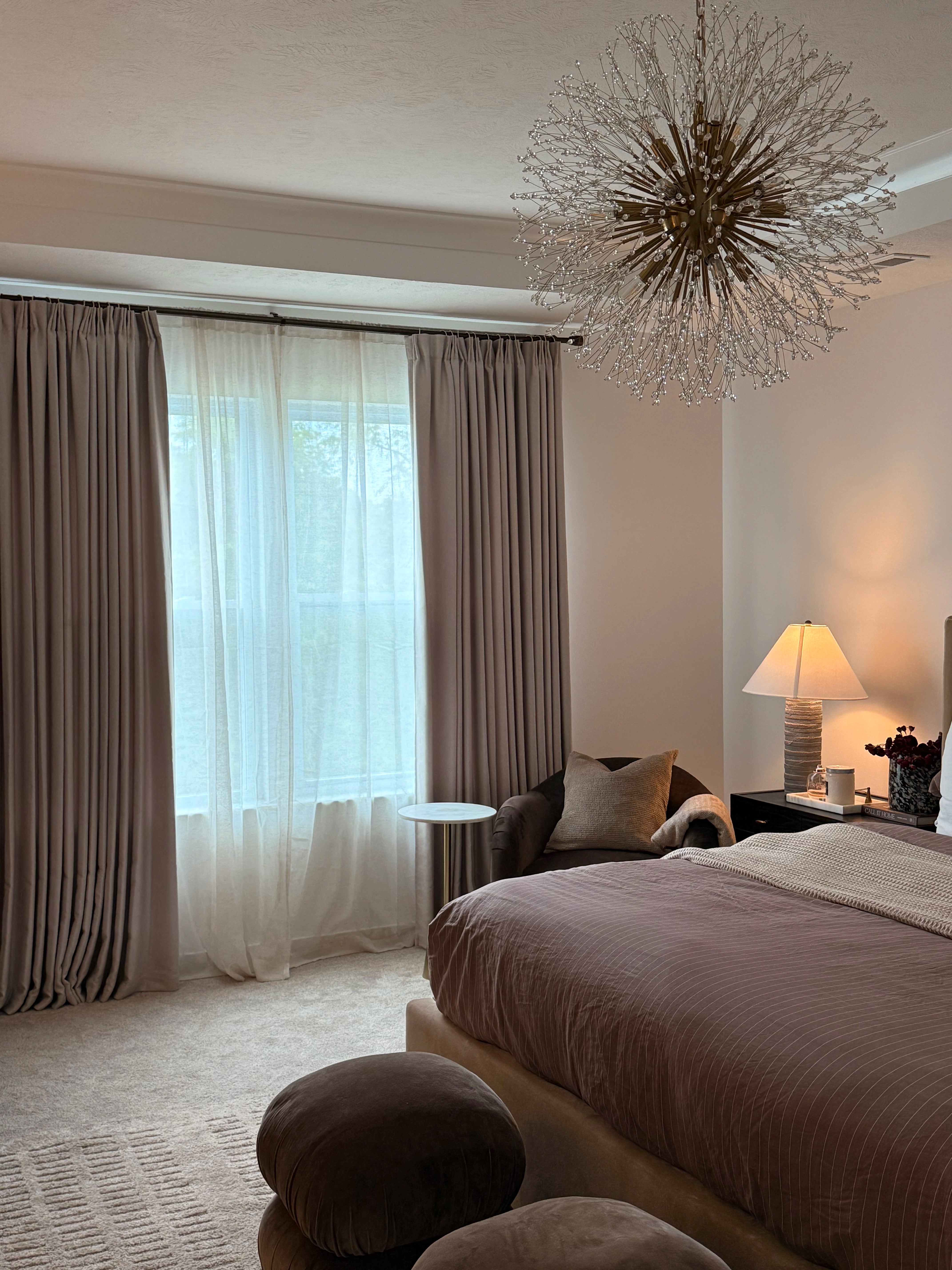 Natural Linen Blackout Woven Texture Curtains