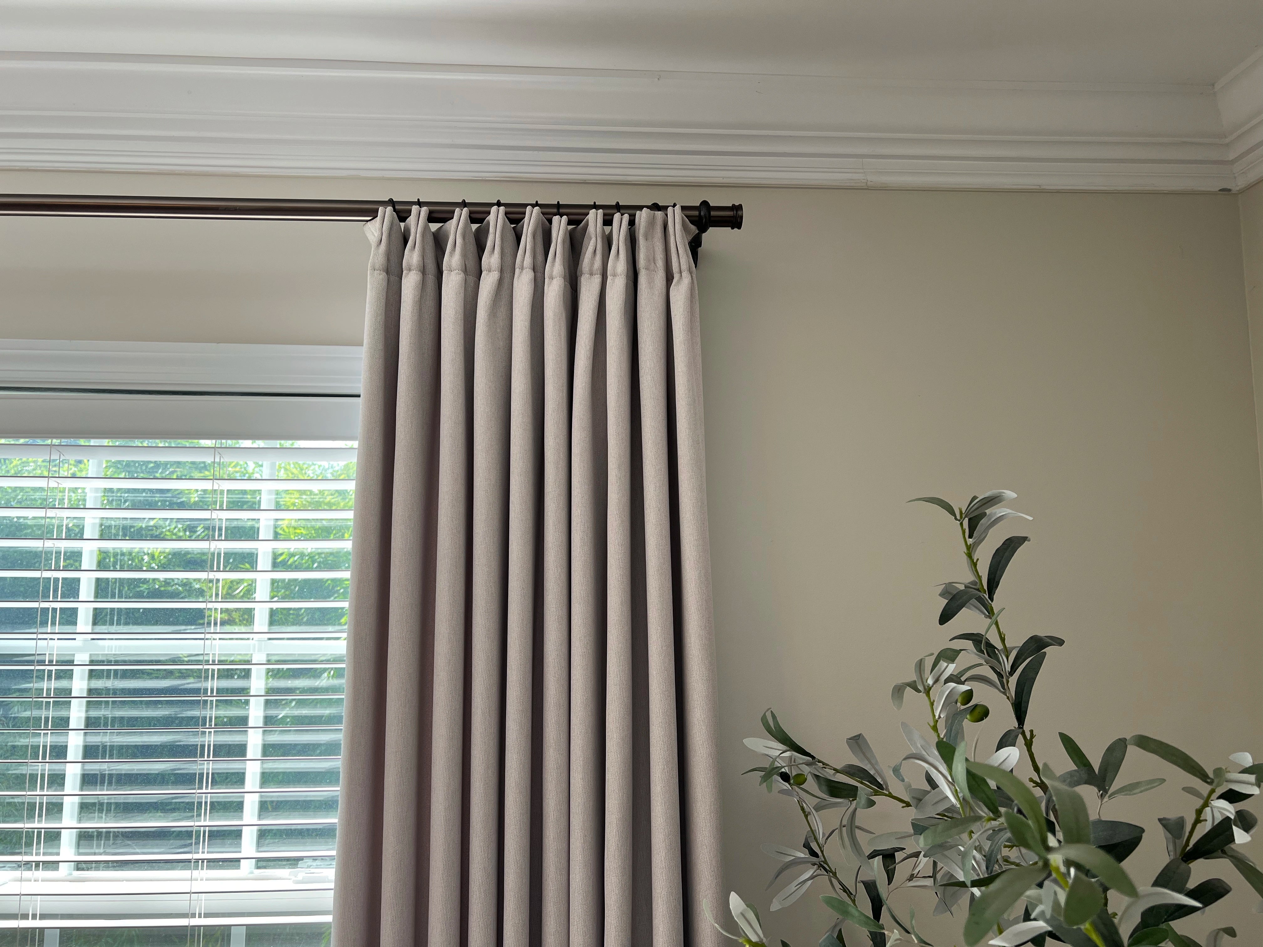 Natural Linen Blackout Woven Texture Curtains