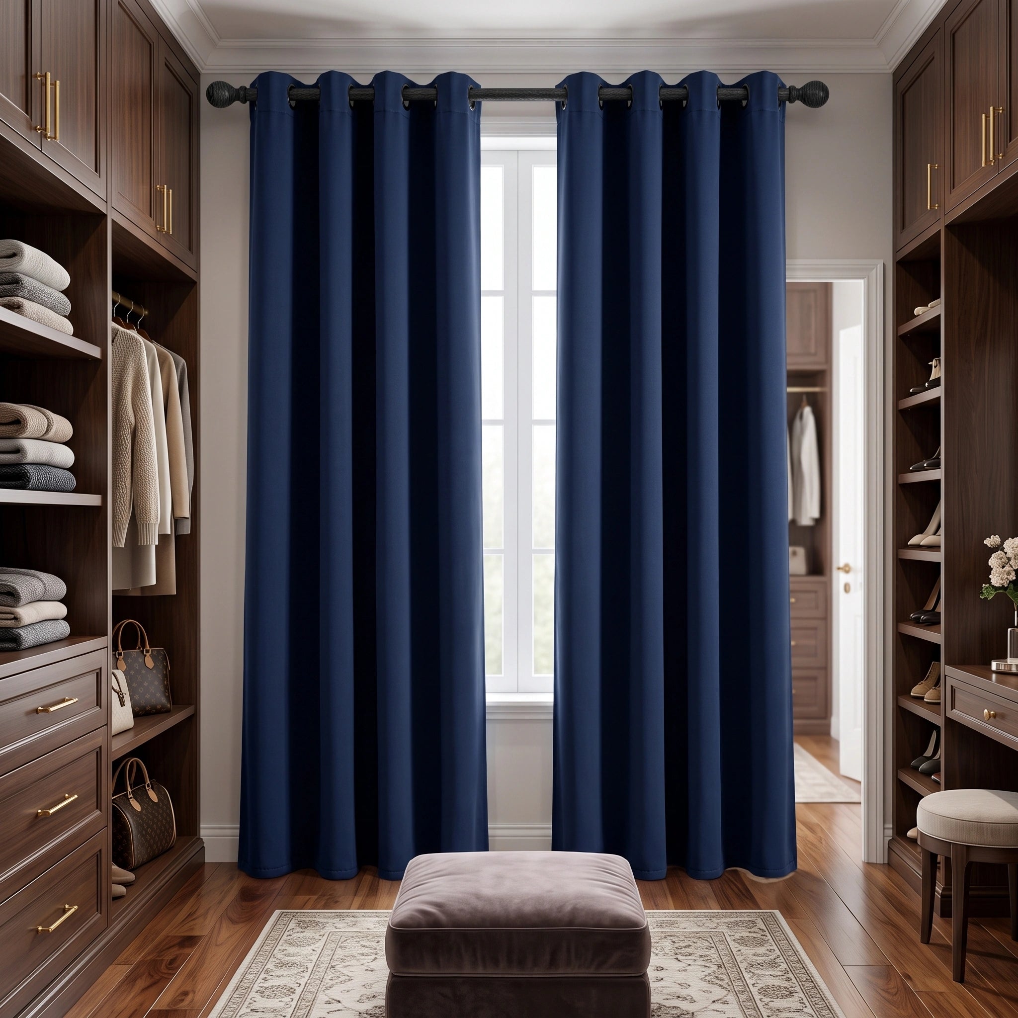 Custom Total Blackout Silk-Fiber Curtains