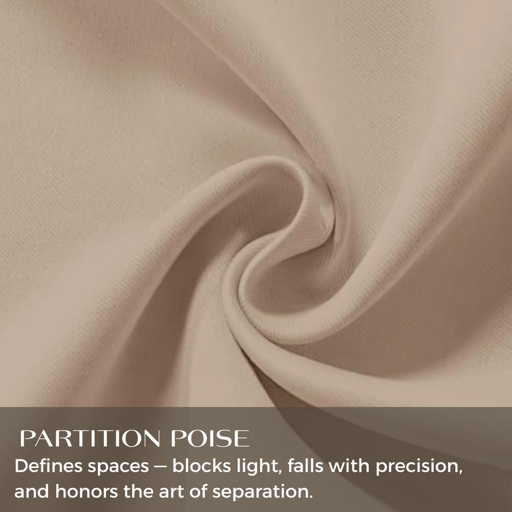 Black silk fibers luxury blackout room divider curtains with pencil pleat top, custom design by DWCN Official for elegant privacy.