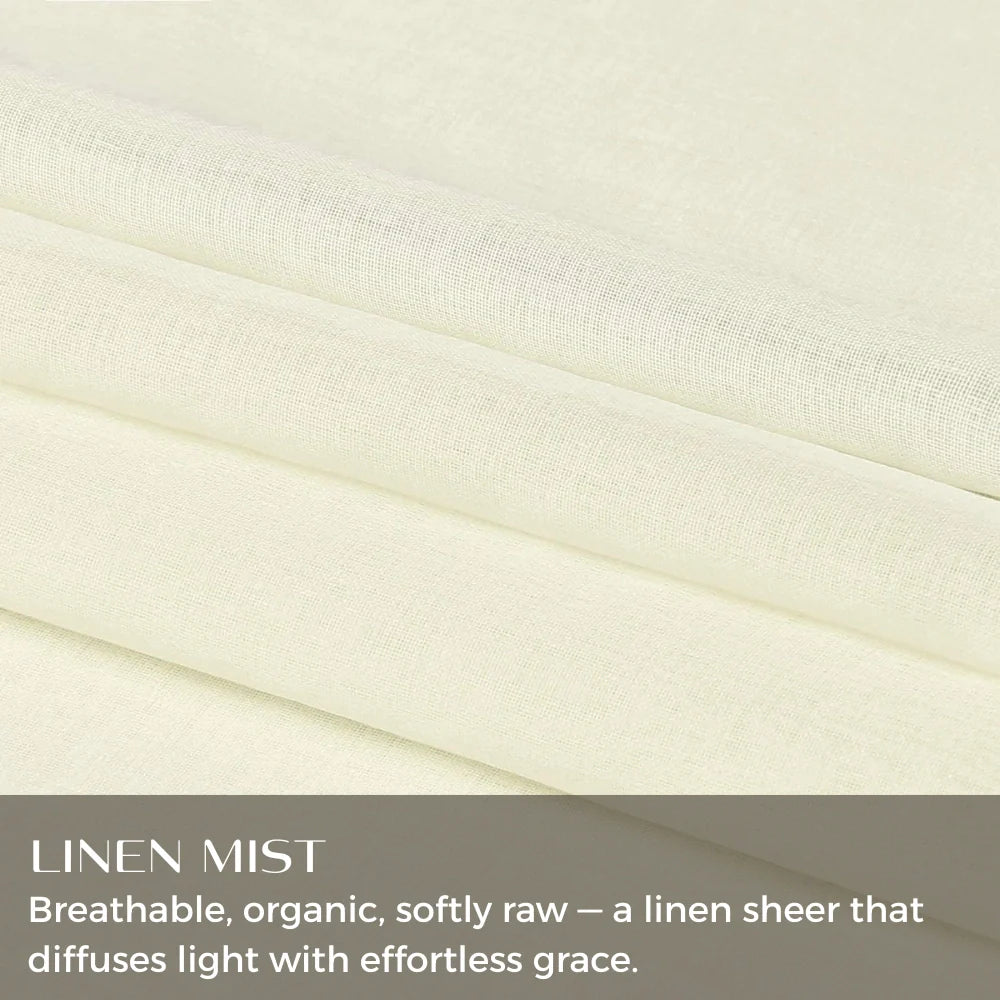 Wedding Linen-Texture Sheer Drapes
