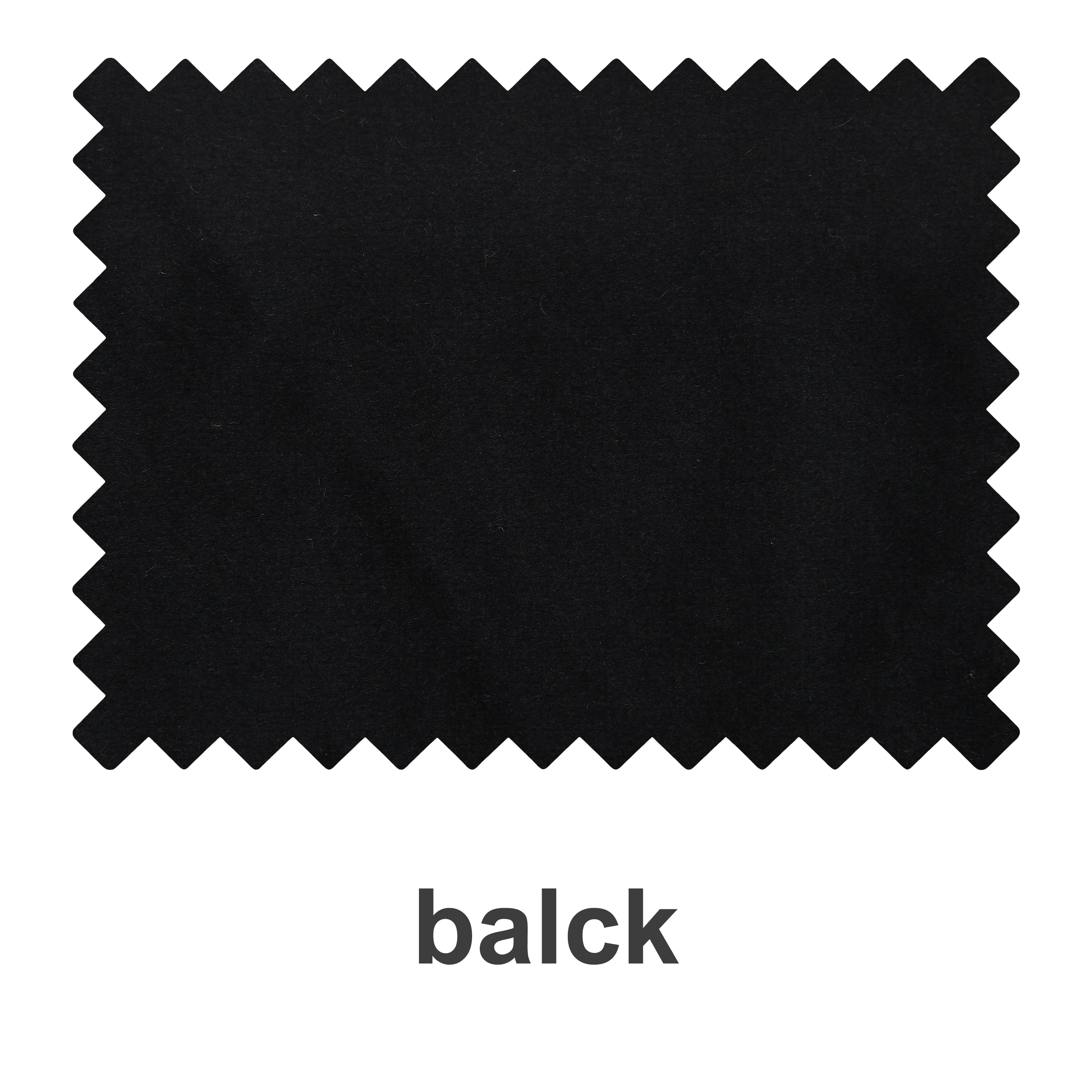 DWCN Official premium velvet blackout fabric swatch booklet showing black velvet fabric samples on a white background