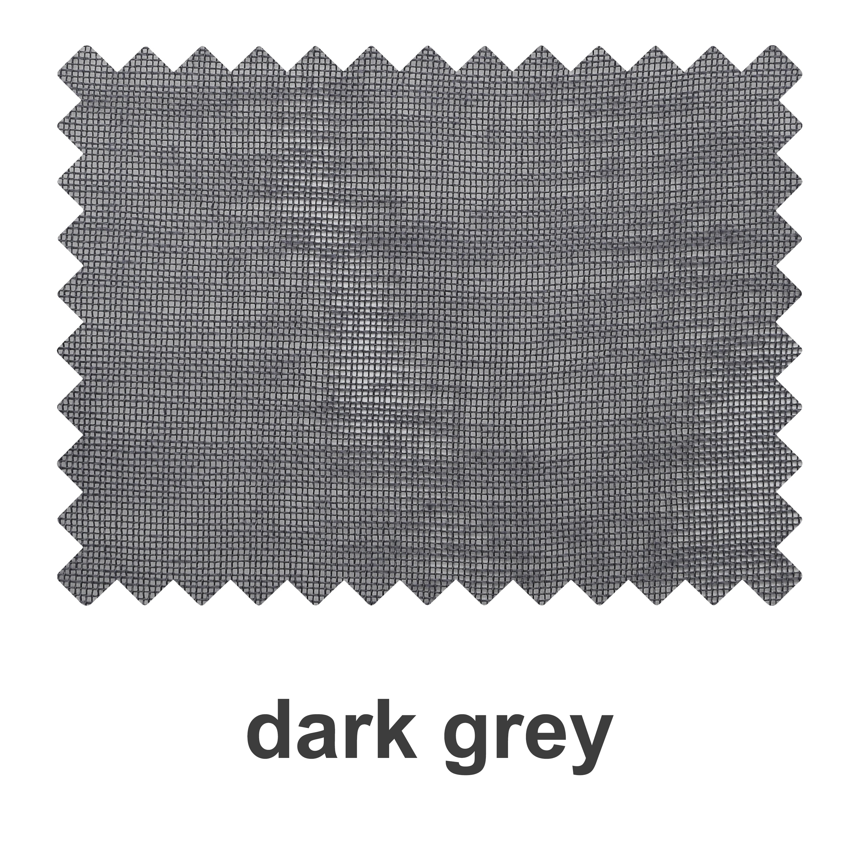 Dark grey linen texture sheer fabric swatch booklet by DWCN Official, showcasing lightweight, semi-transparent fabric samples.