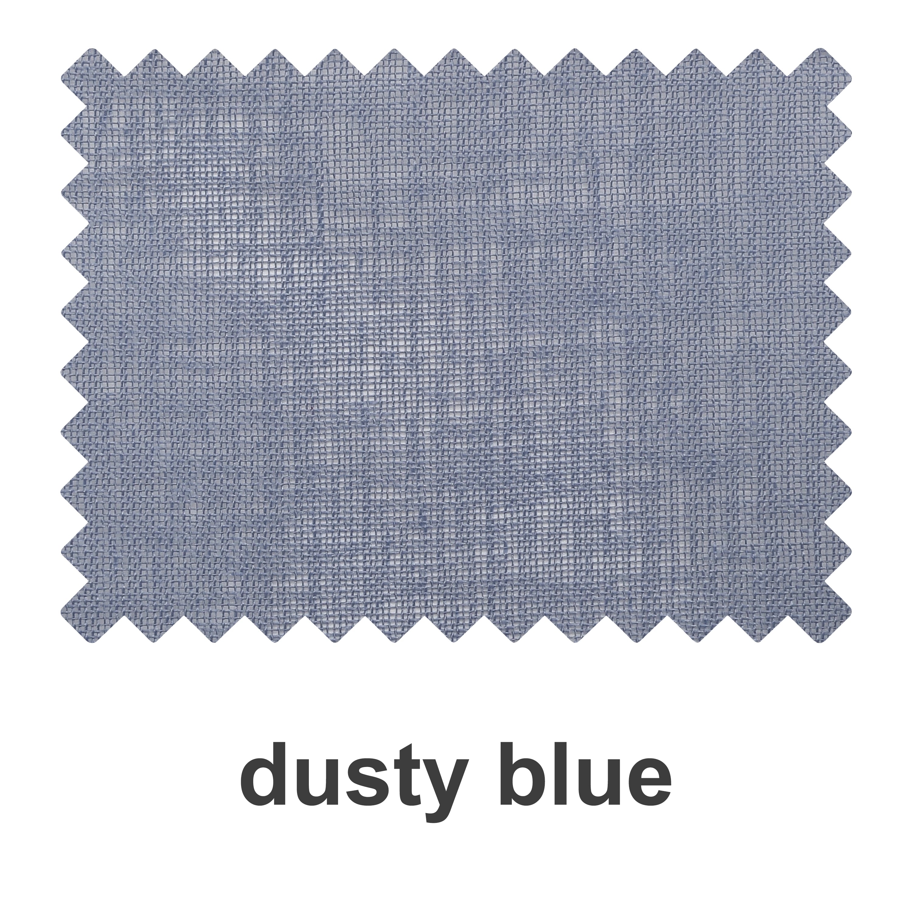 Dusty blue linen texture sheer fabric swatch booklet from DWCN Official, showcasing fabric samples with soft, semi-transparent appearance.