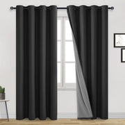 Blackout curtains with grommet top design by DWCN Official, featuring 100% blackout fabric for bedroom or living room window.