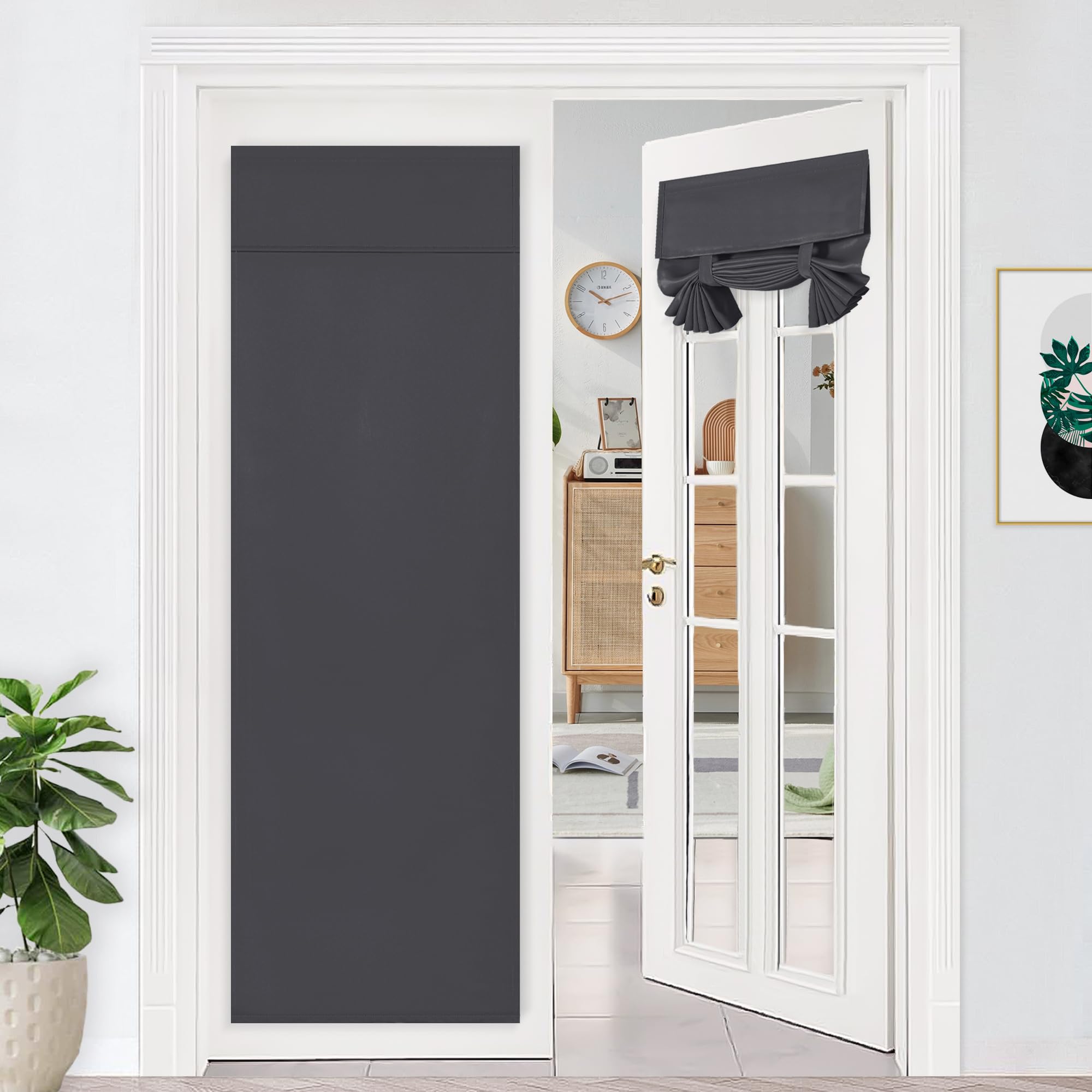 DWCN French door curtain panel with sheer fabric and rod pocket design, suitable for elegant home decor.