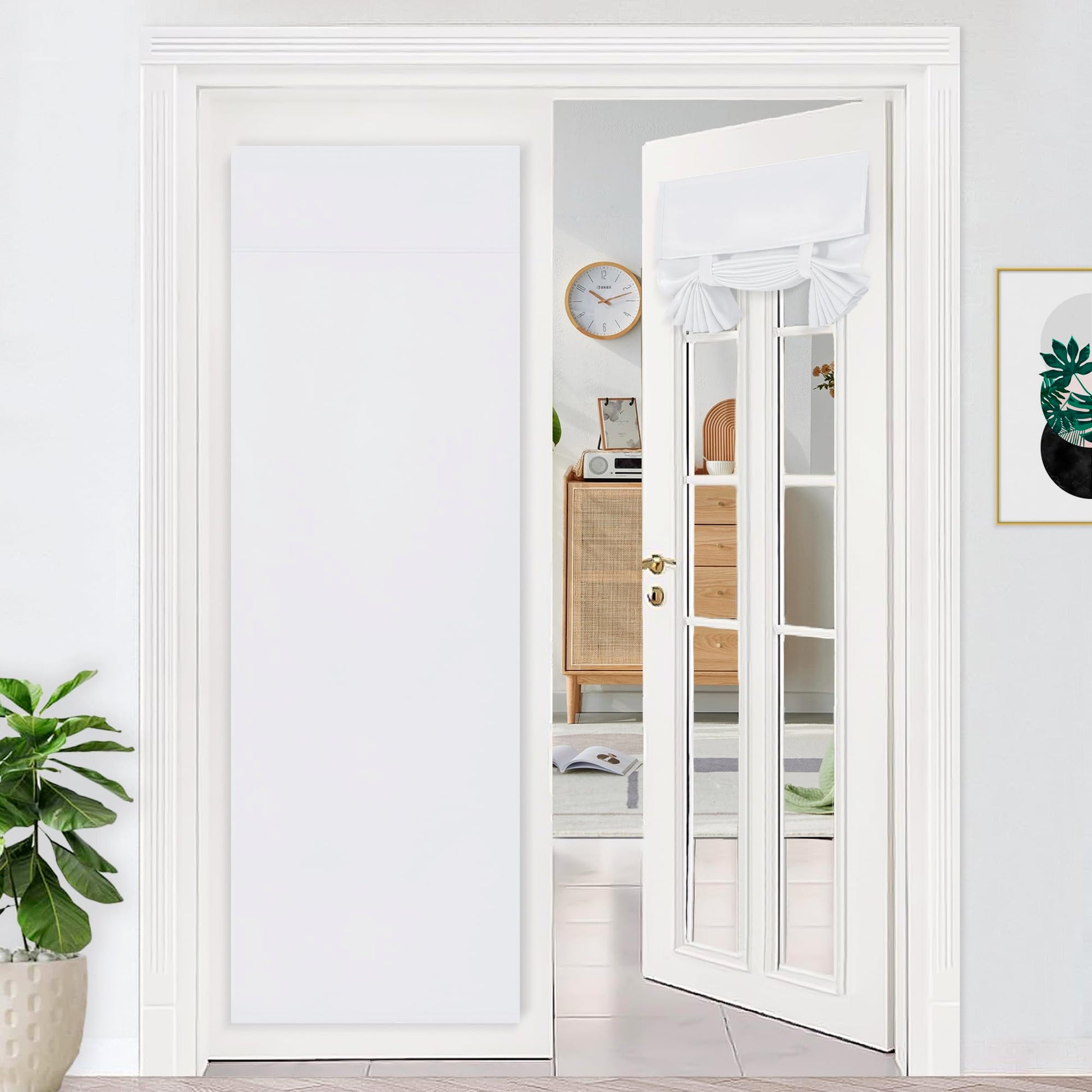 DWCN French door curtain panel featuring lightweight fabric and elegant design, perfect for adding privacy and style to your door.