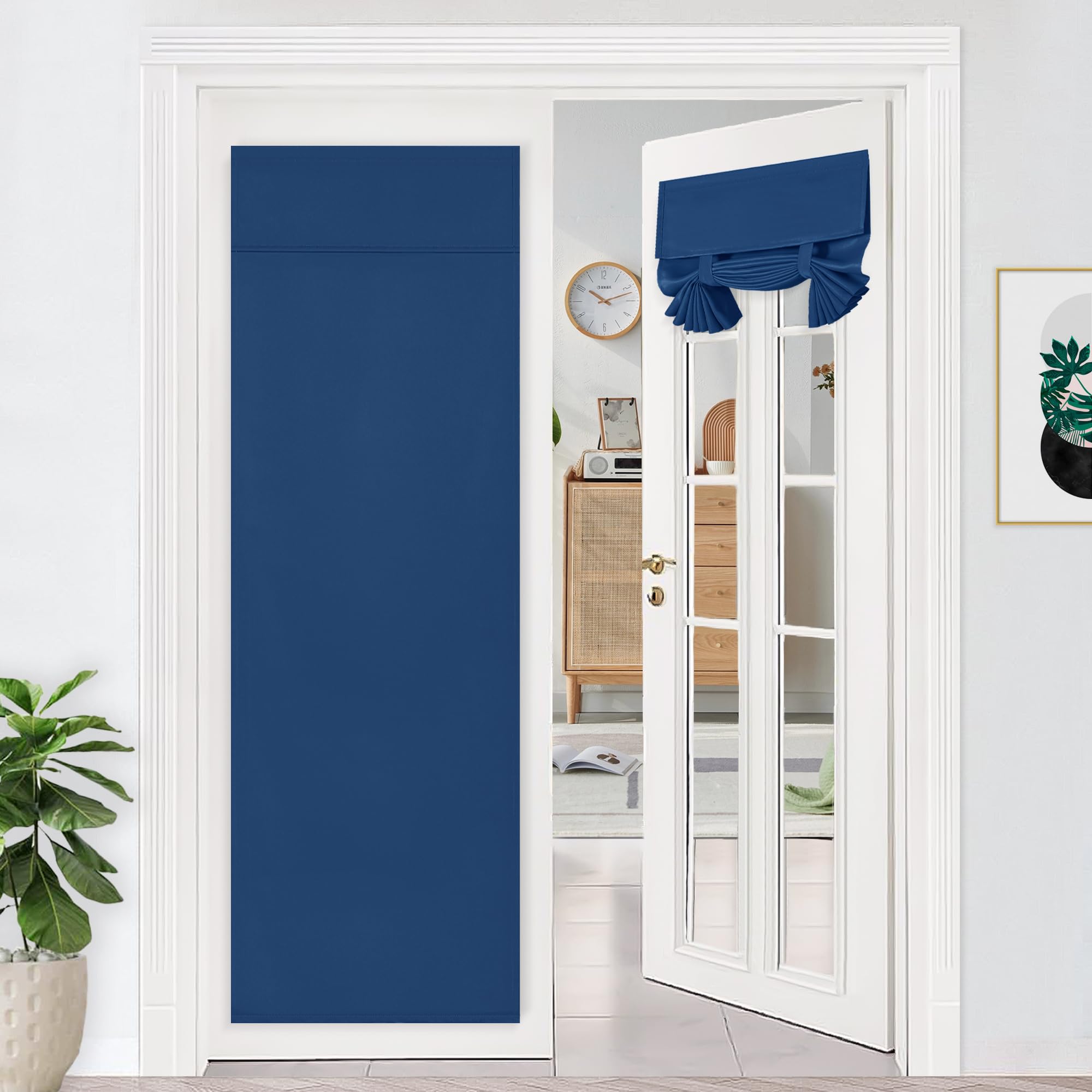 DWCN French door curtain panel featuring lightweight, semi-sheer fabric with elegant drape for stylish door decor