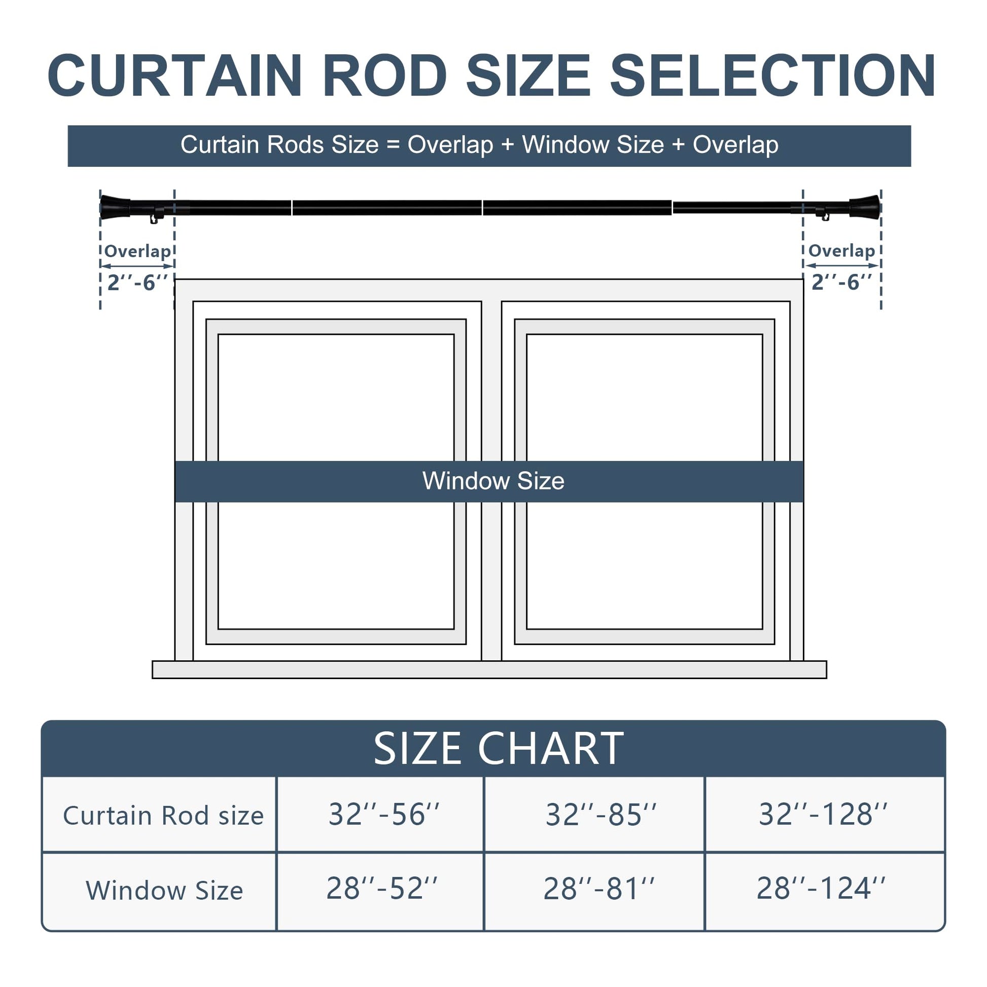 Heavy duty adjustable DWCN Official curtain rods with mounting brackets and finials, suitable for home window decor.
