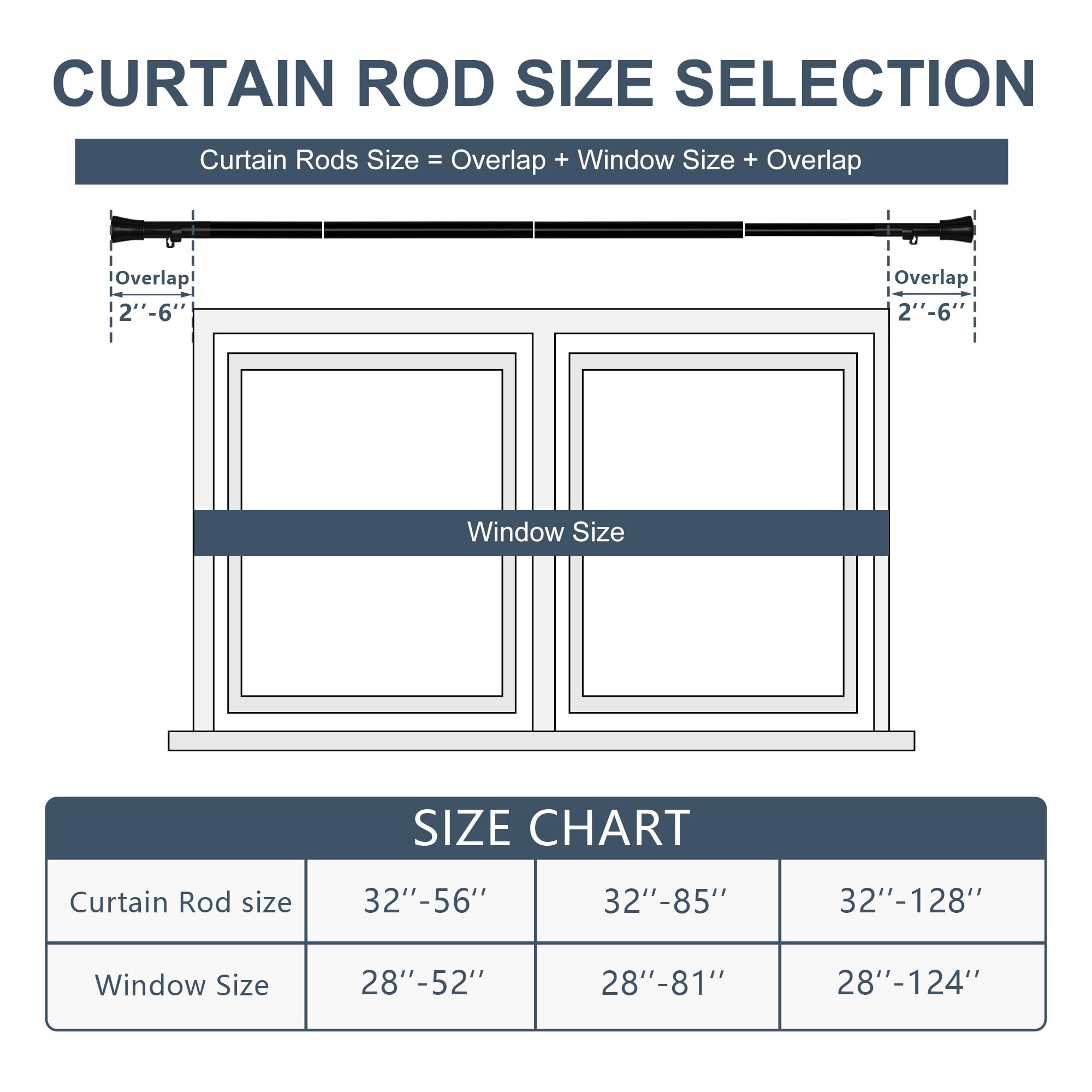 Heavy duty adjustable DWCN Official curtain rods with mounting brackets and finials, suitable for home window decor.