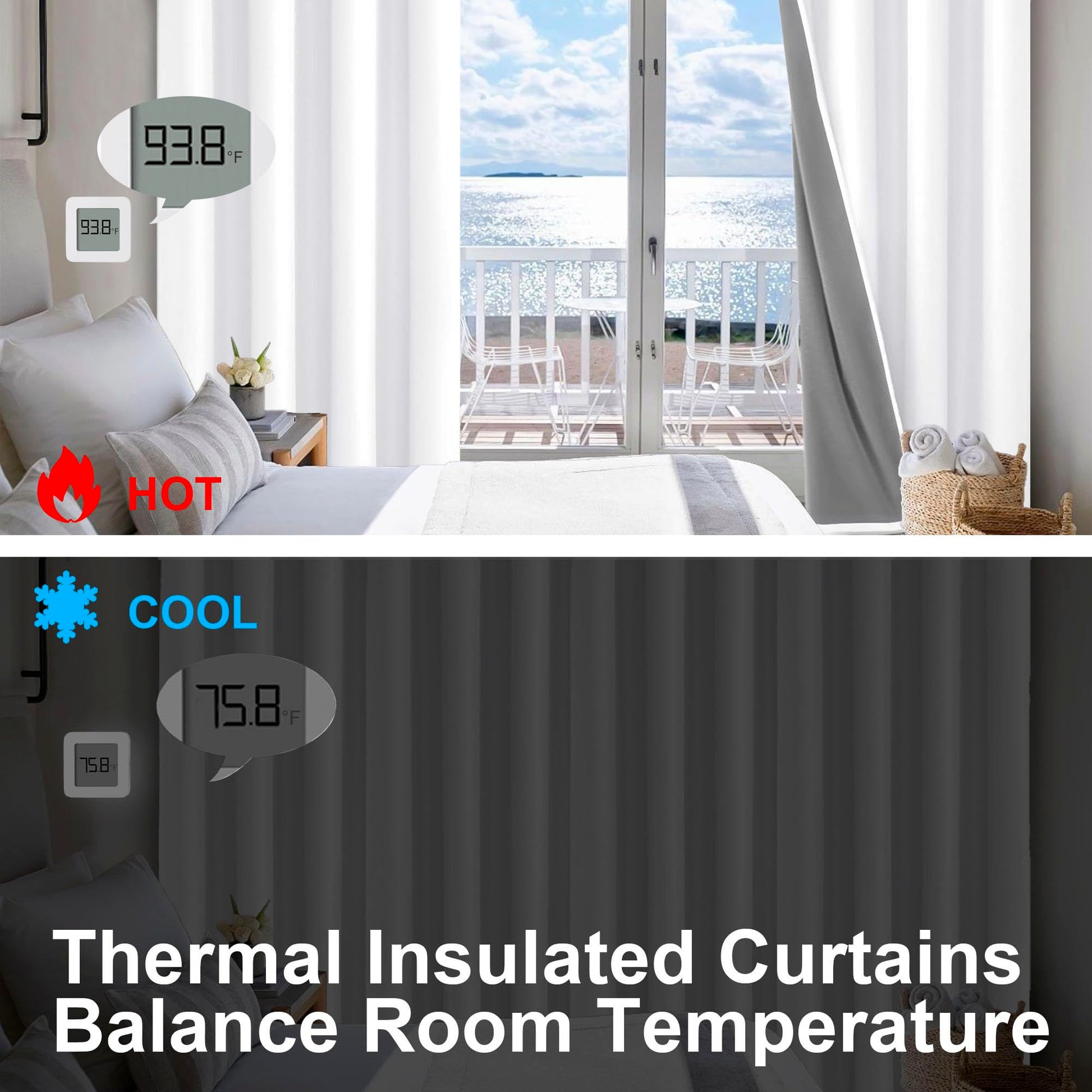 Blackout curtains with grommet top design by DWCN Official, showing the dark fabric and metal grommets for window installation.