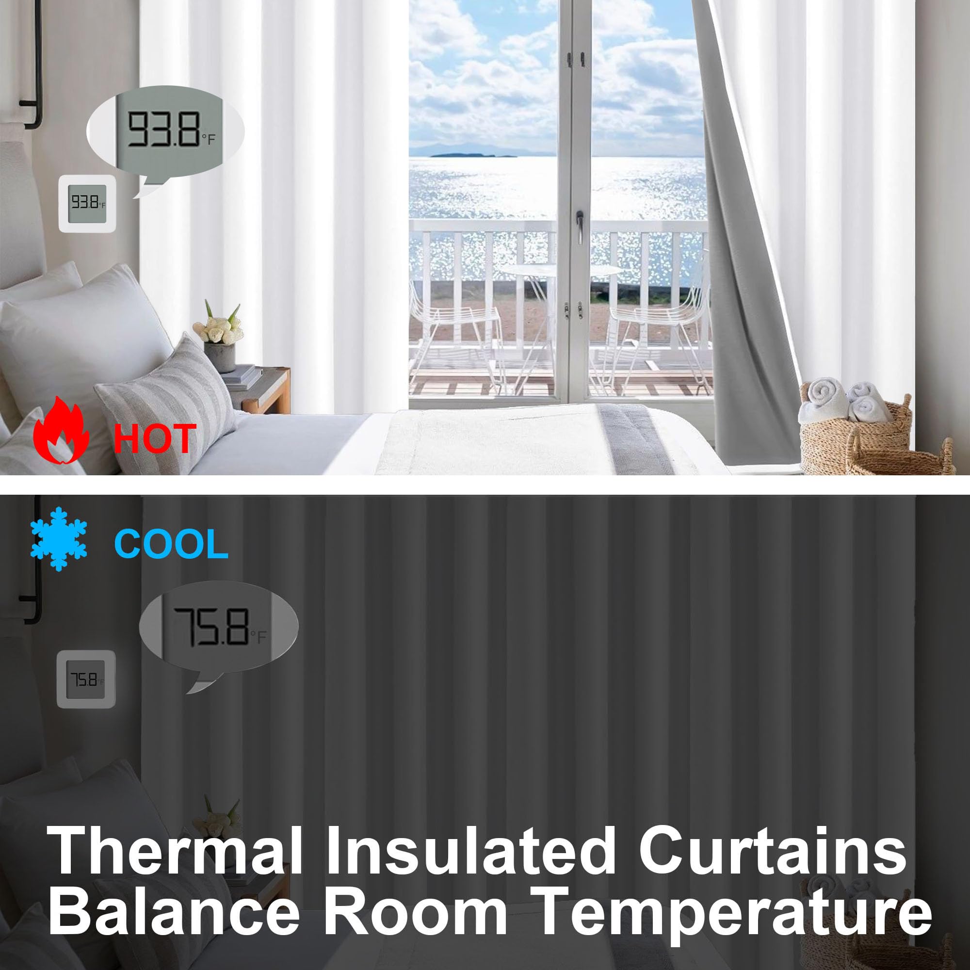 Blackout curtains with grommet top design by DWCN Official, showing the dark fabric and metal grommets for window installation.